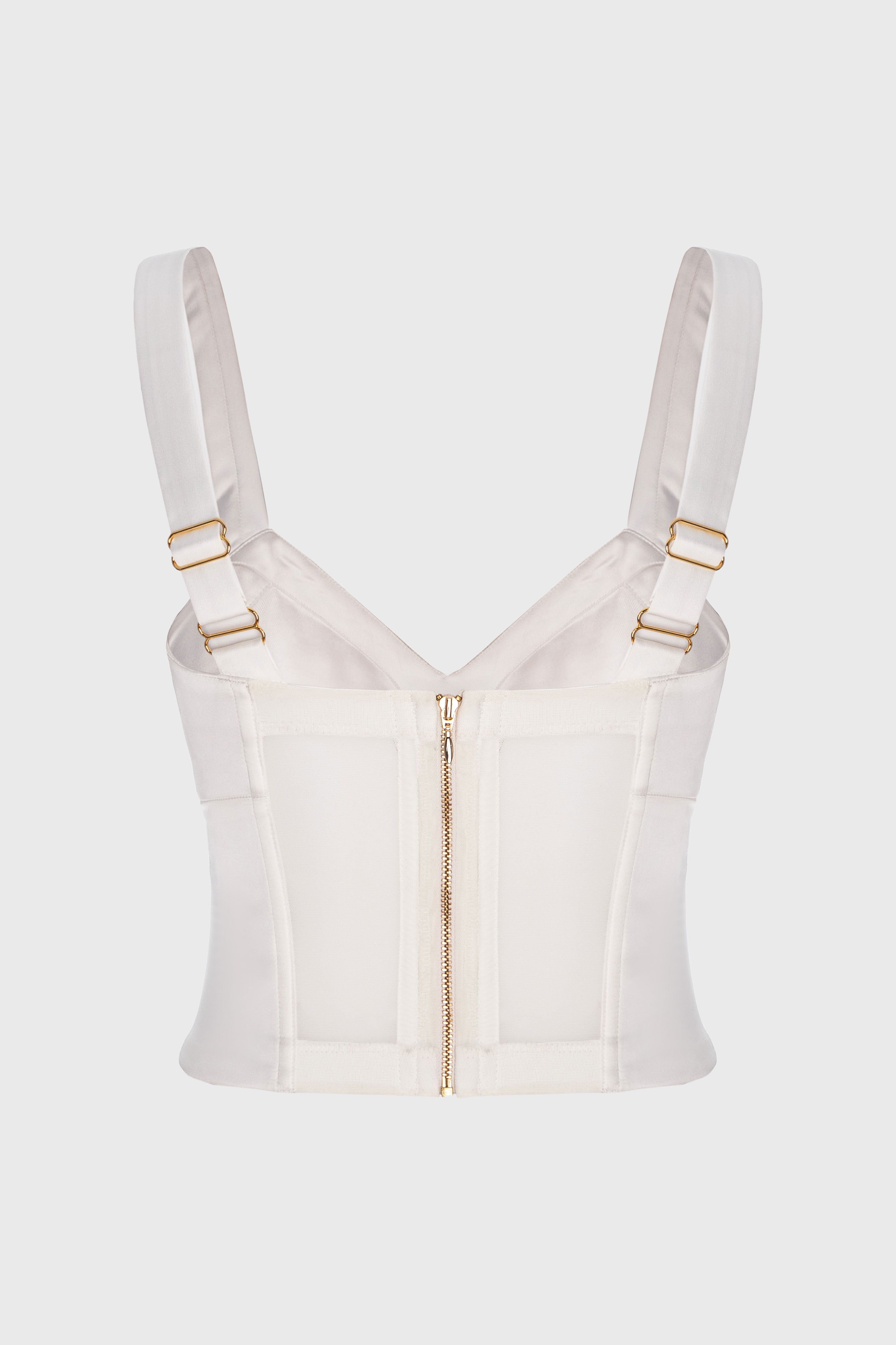 Satin Sculpt Corset White