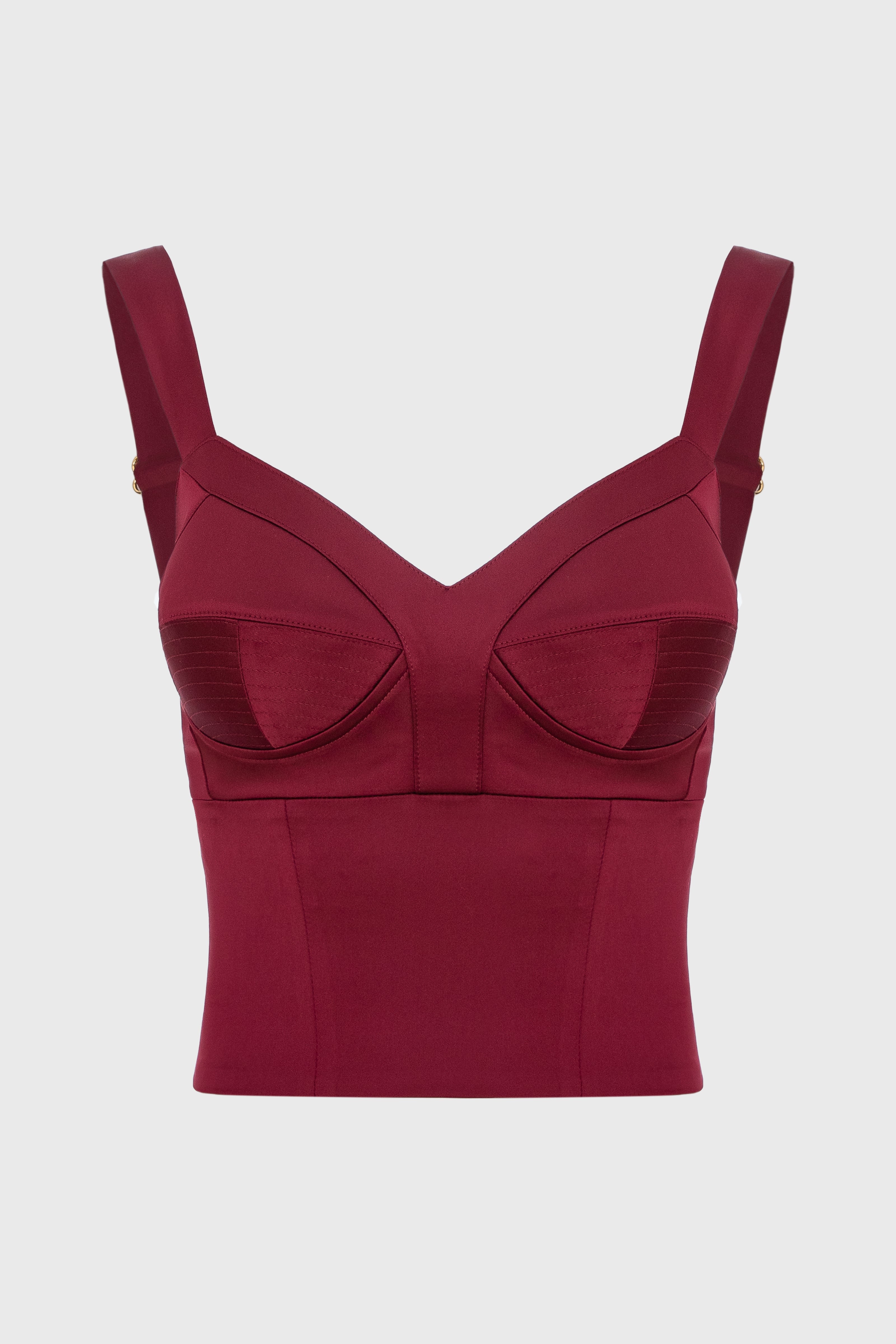 Satin Sculpt Corset Wine