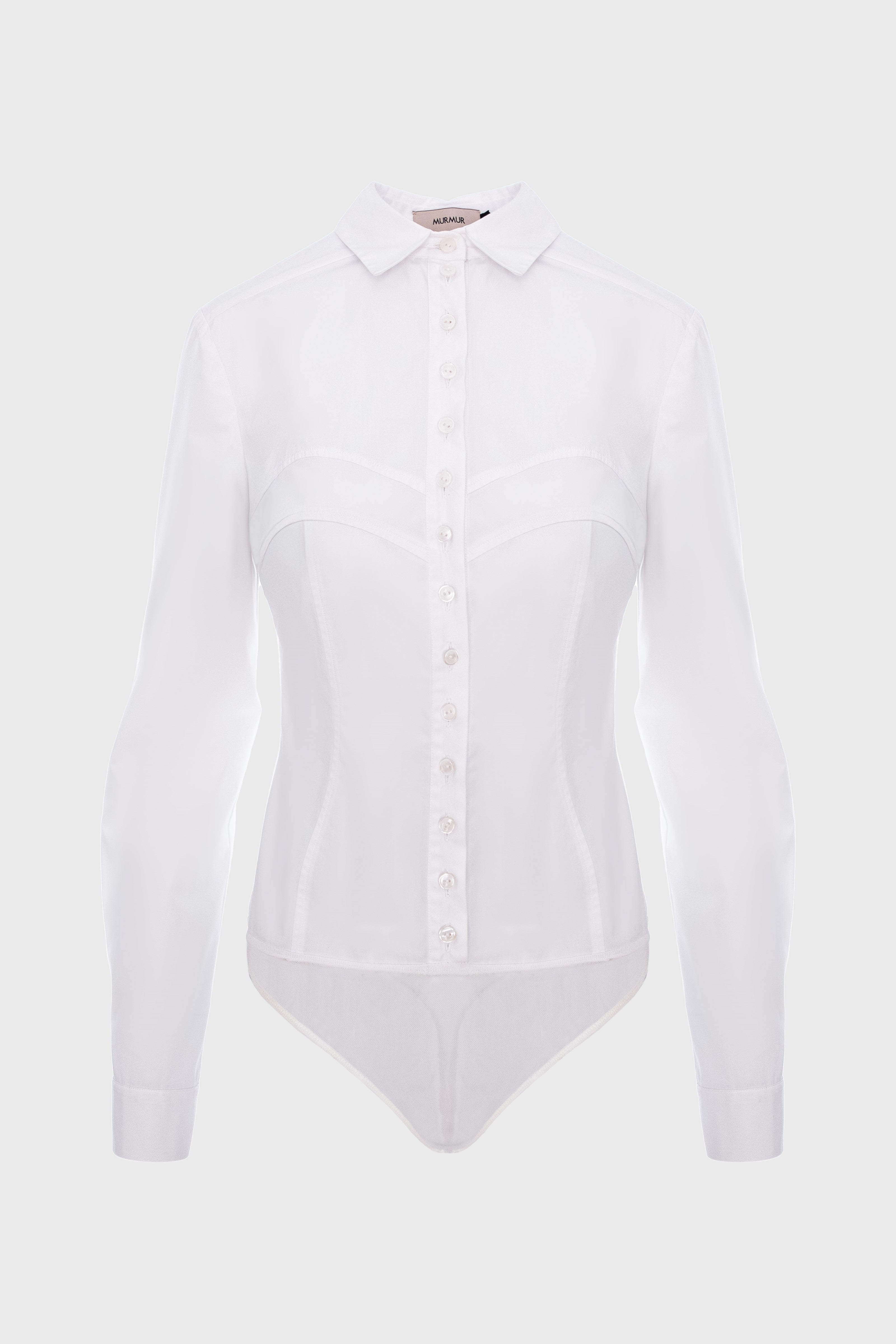 Camasa alba din poplin Androgyn