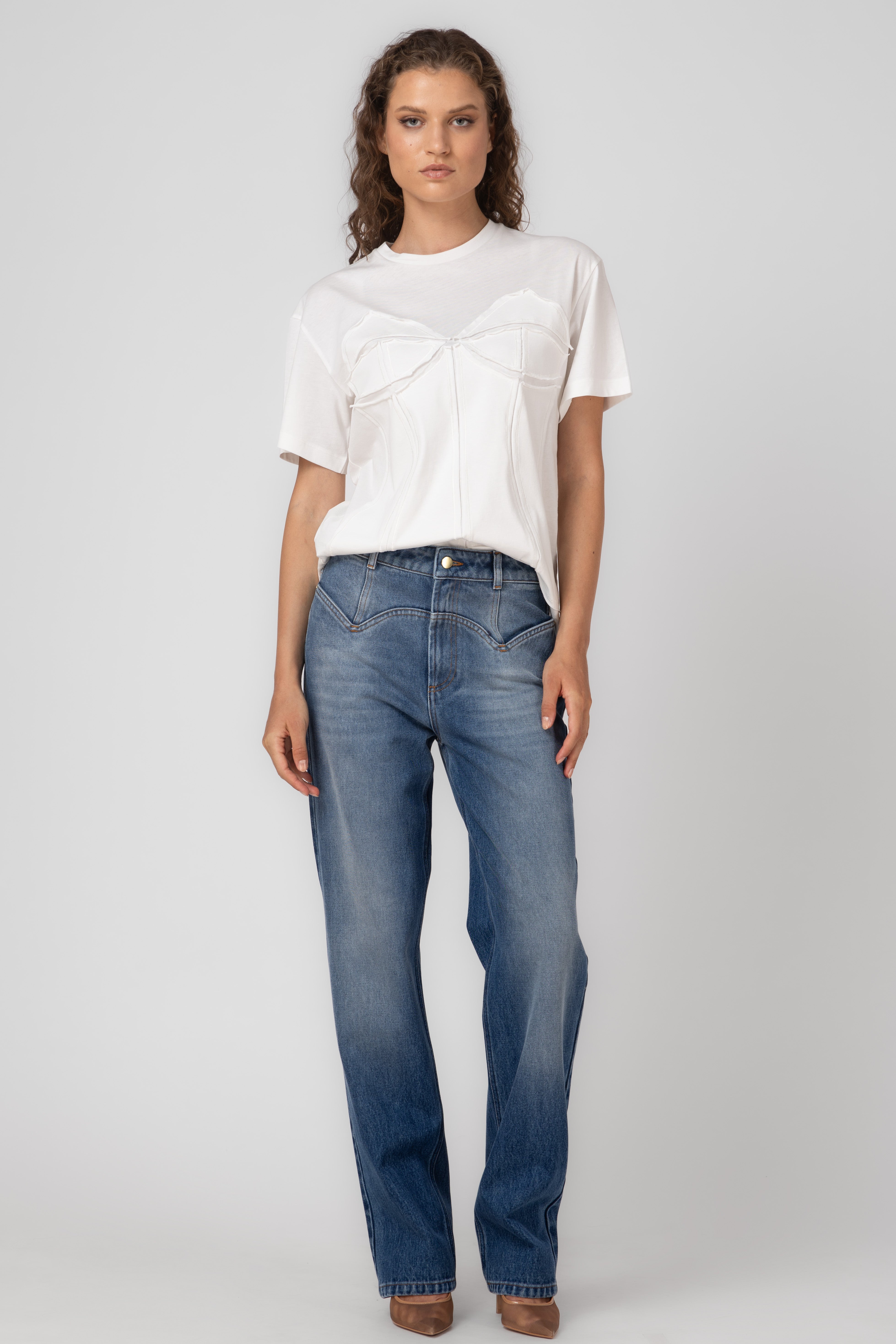 Blugi denim albastru Outline