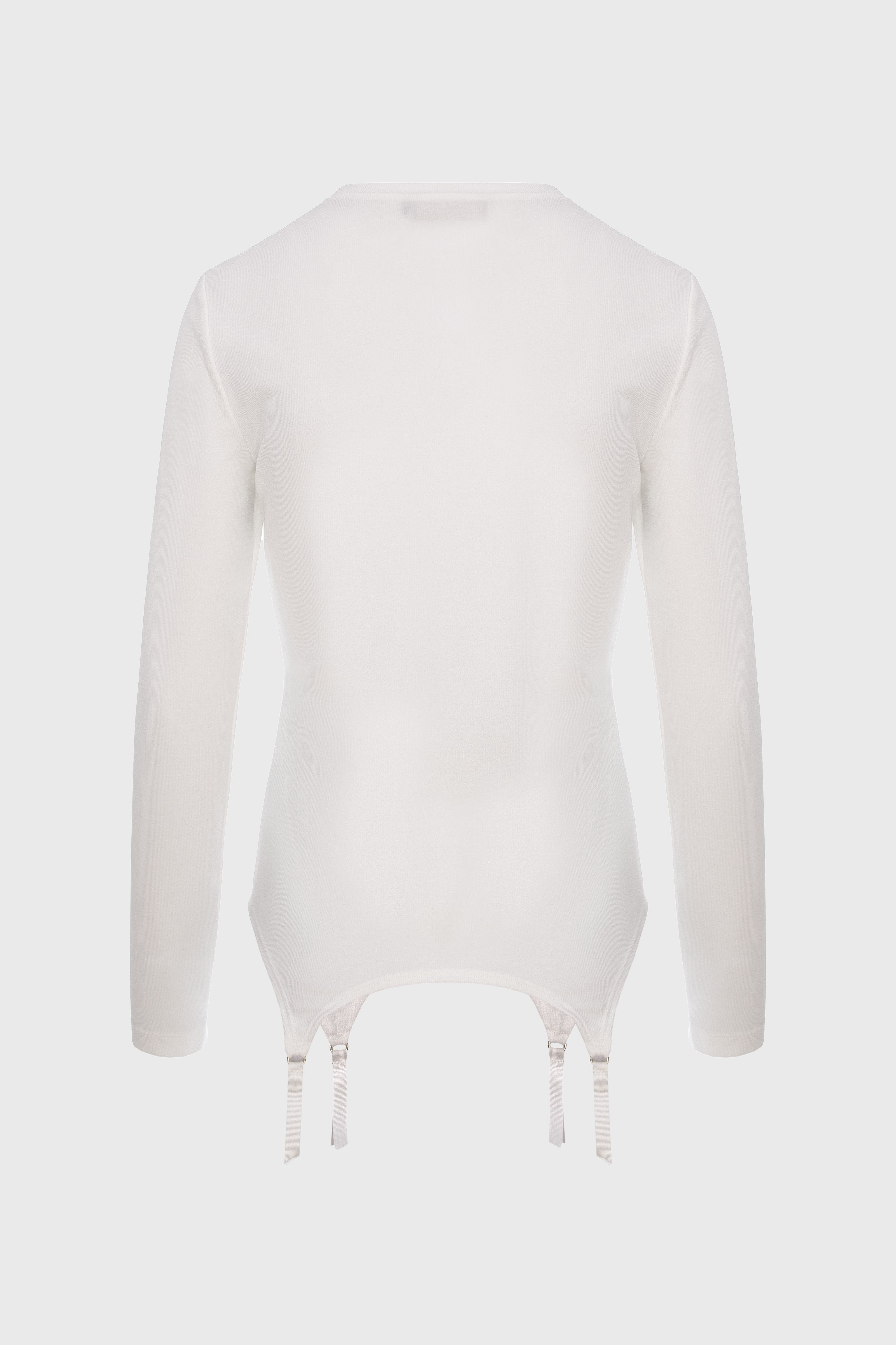 Bluza alba cu suspendere Garter