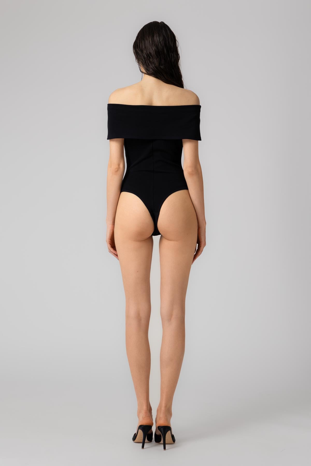 Body negru din tricot Ellipse