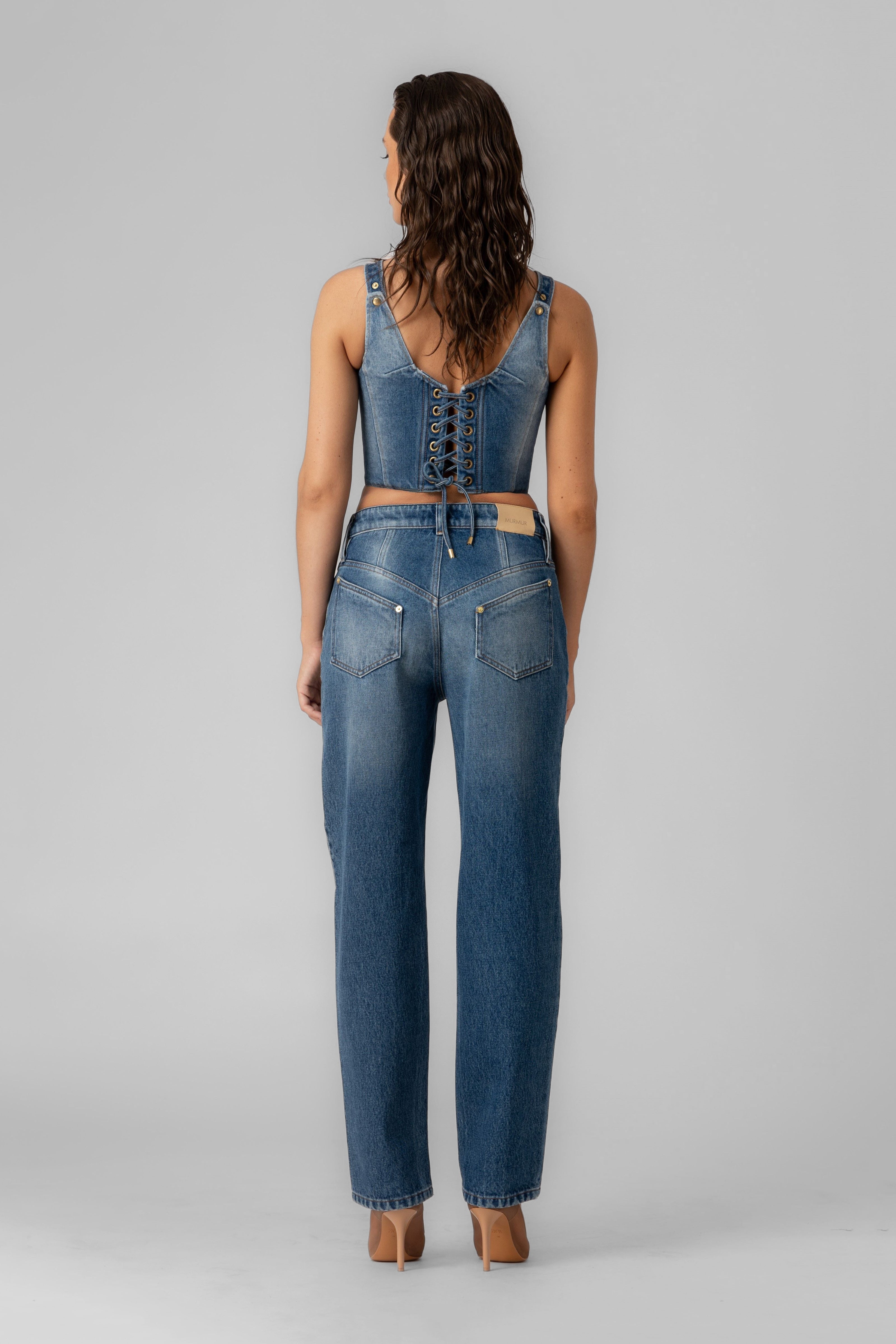 Corset Denim Bra Top