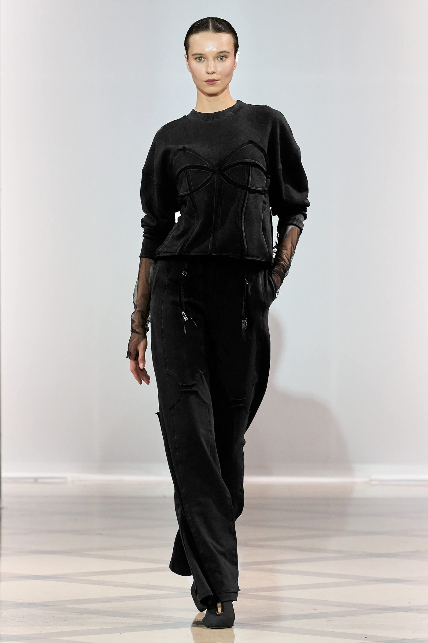 Deconstructed Sweatpants Black