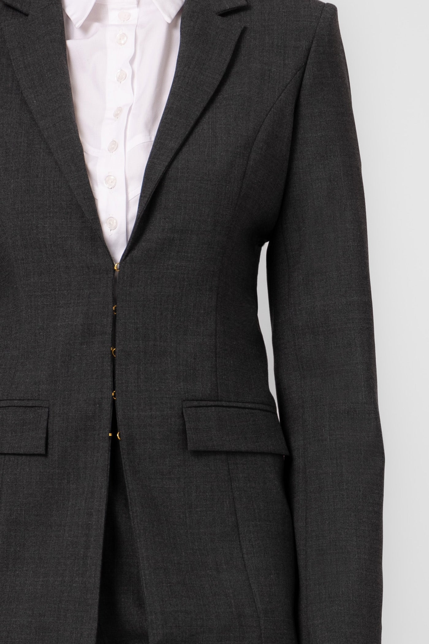 Formal Wool Blazer Gray