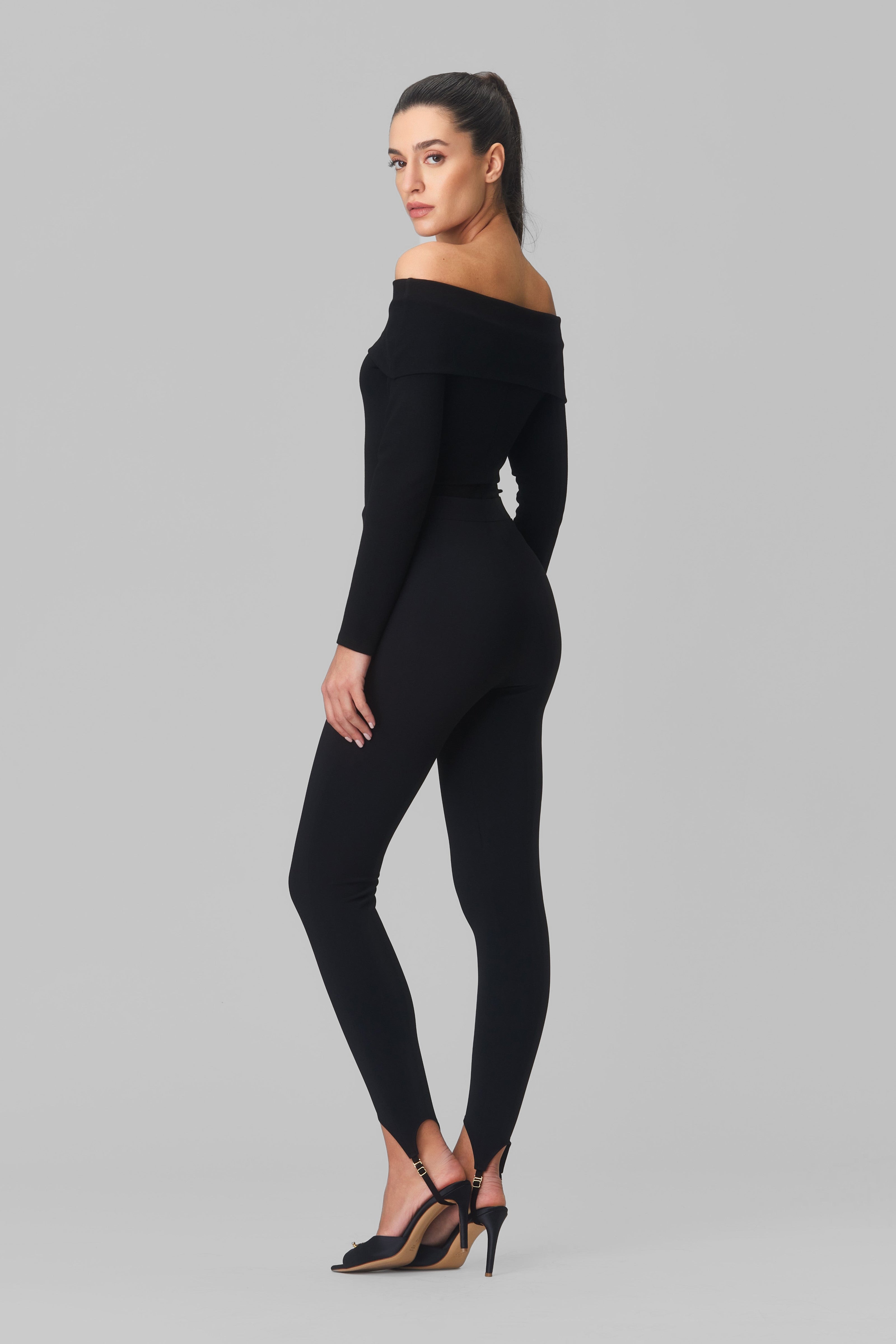 Colanti negri mulati din microfibra Cover