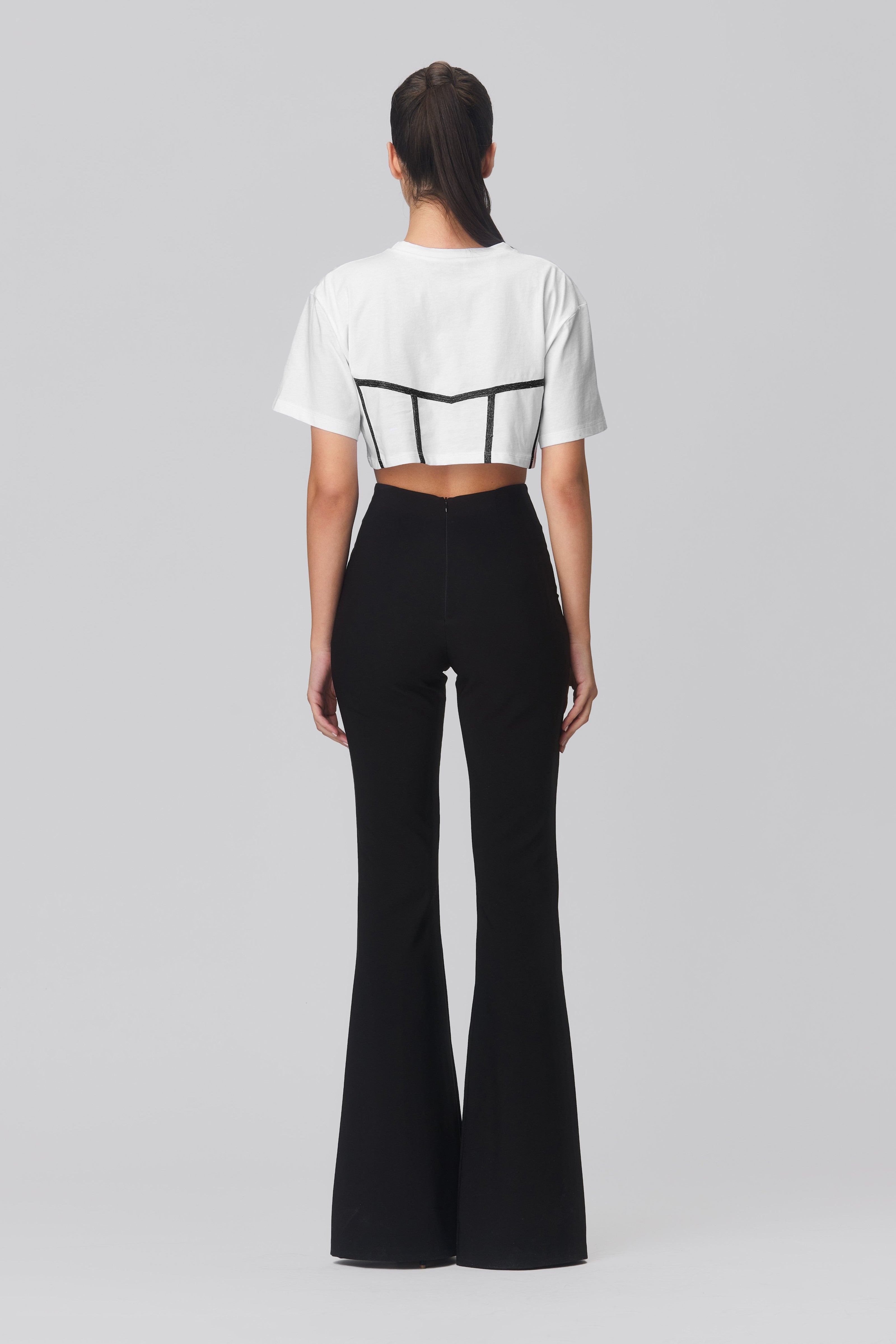 Draft Cropped T-Shirt White