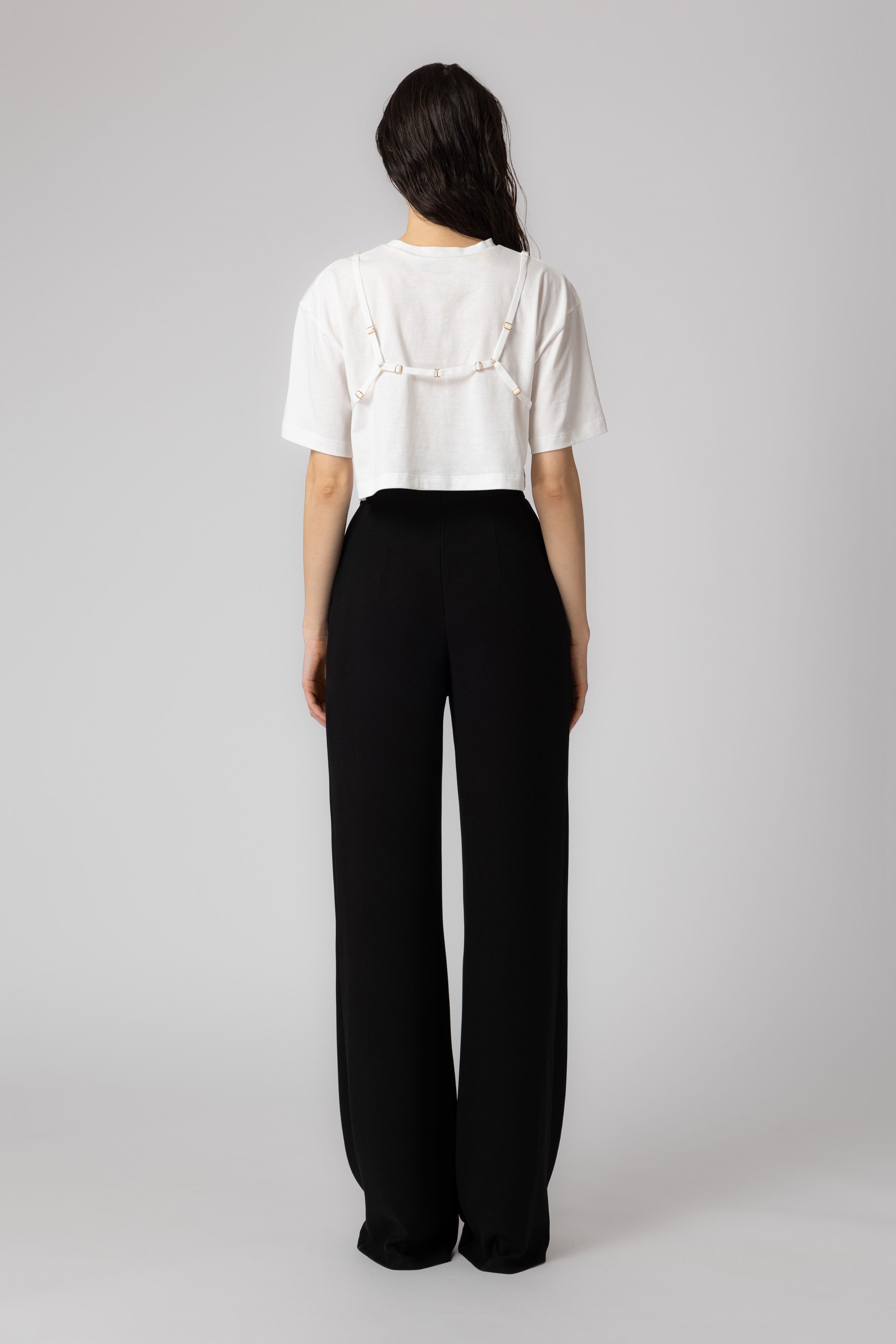 Outline Cropped T-Shirt White