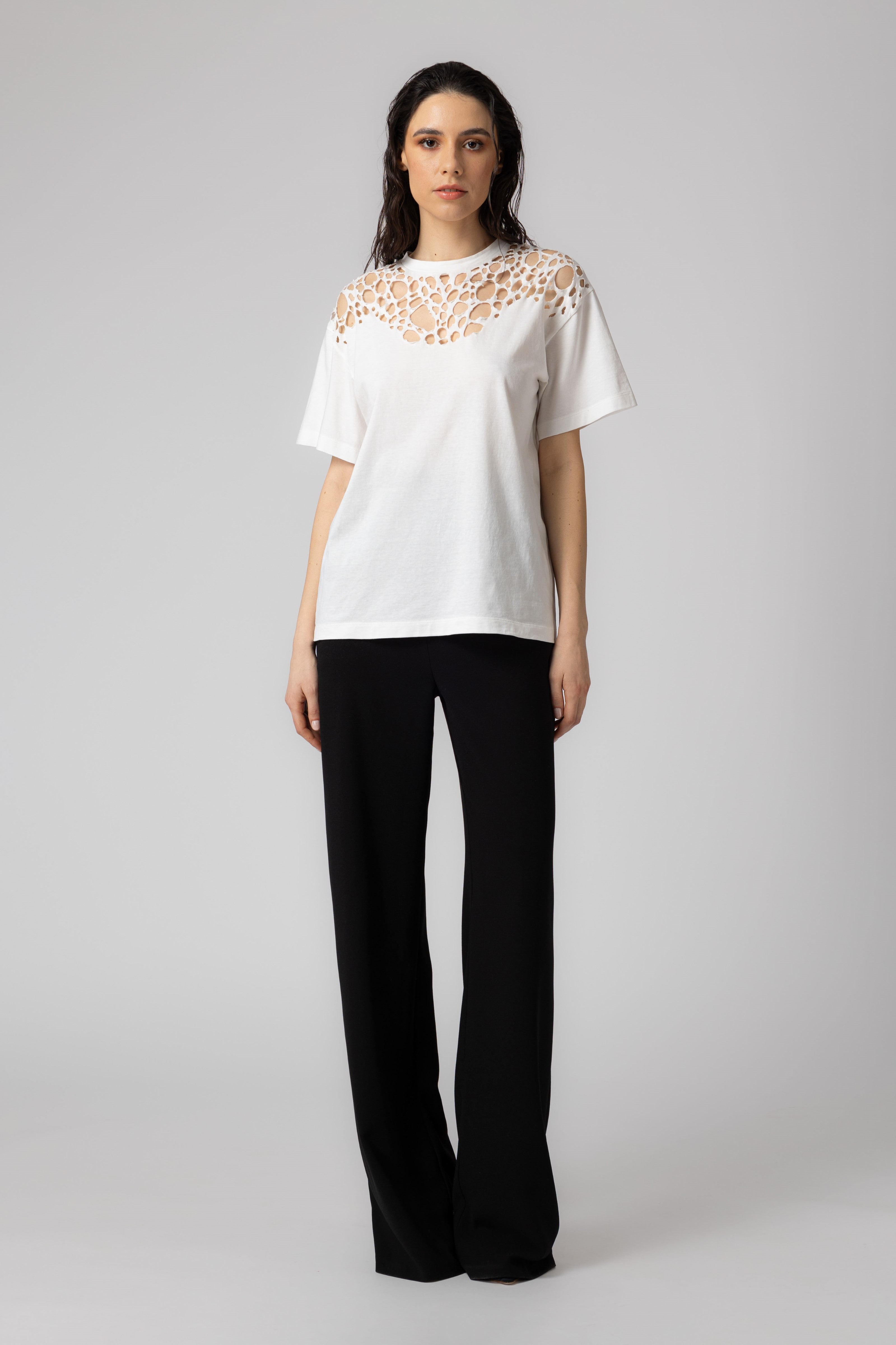 Tricou alb din bumbac Corrosive