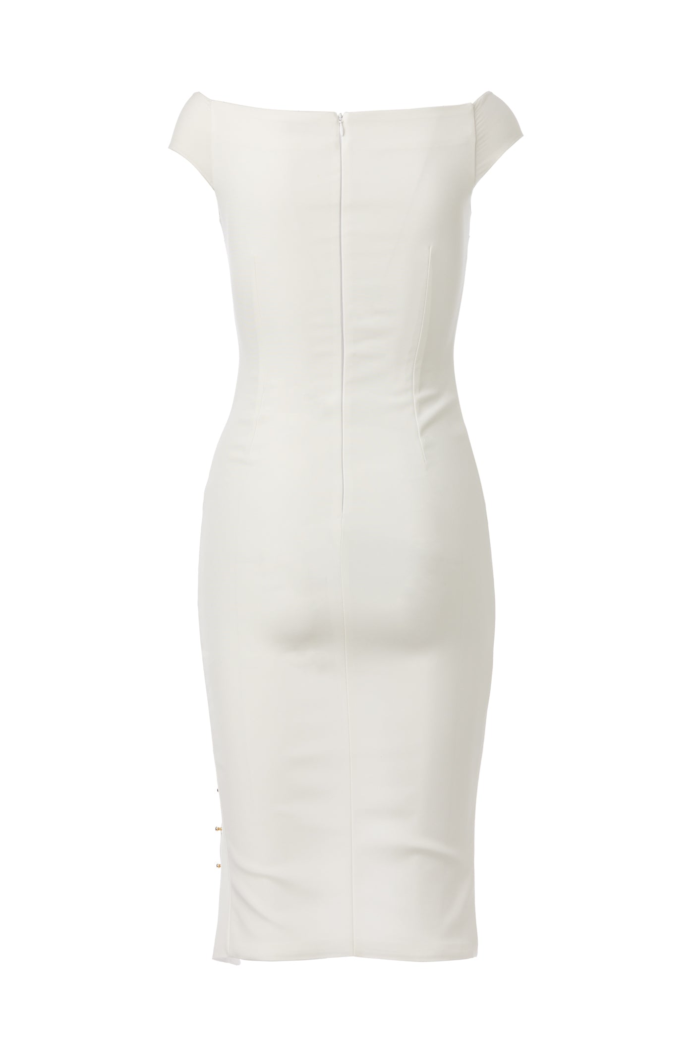 Rochie alba mulata cu decolteu Ivy
