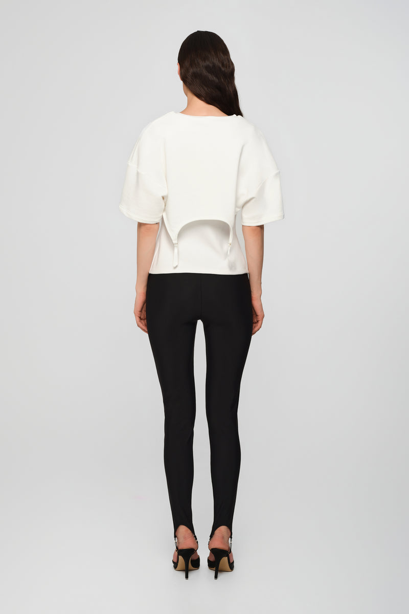 Tricou alb suprapus Garter