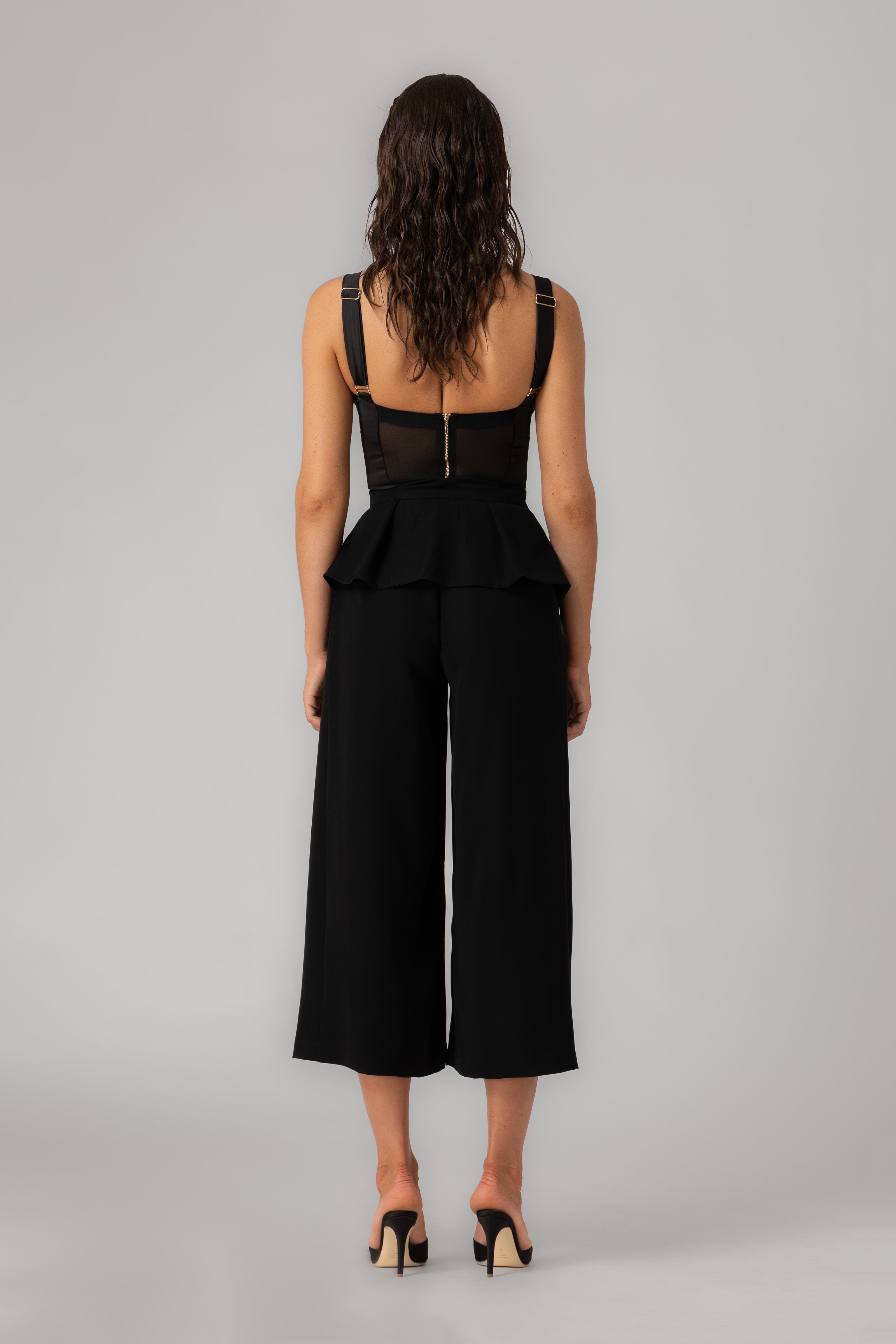 Satin Sculpt Corset Black