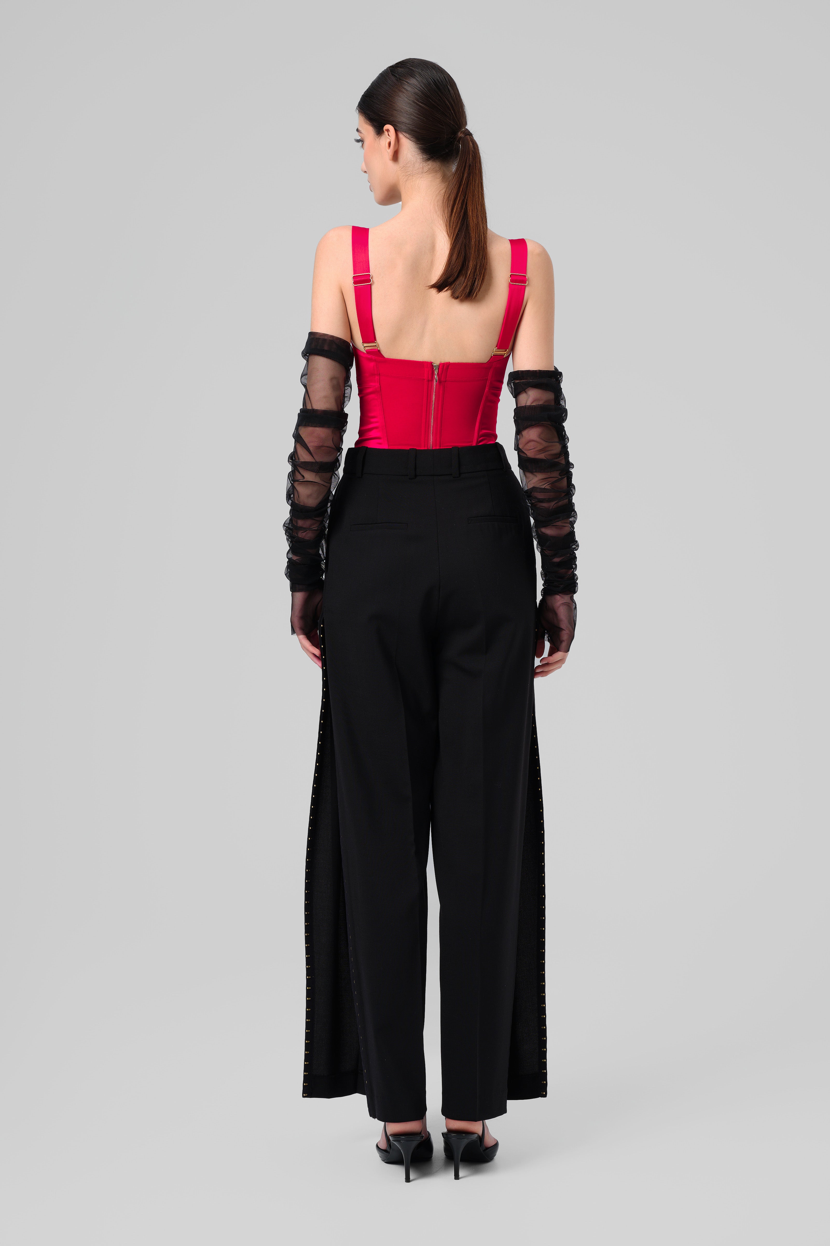 Satin Sculpt Bra Top Red