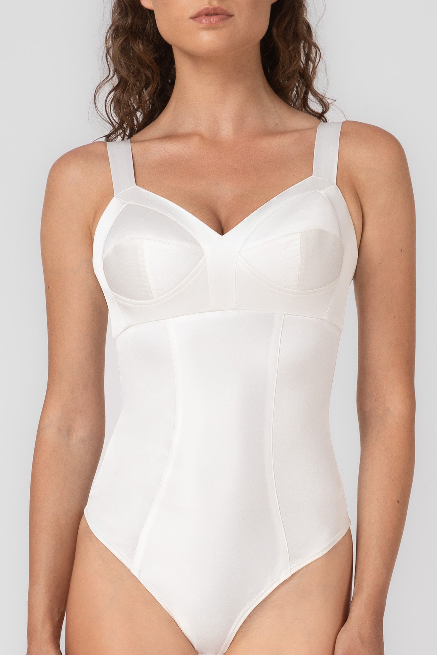 Satin Sculpt Bodysuit White