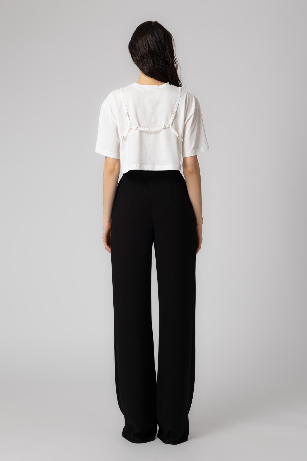 Outline Cropped T-Shirt White