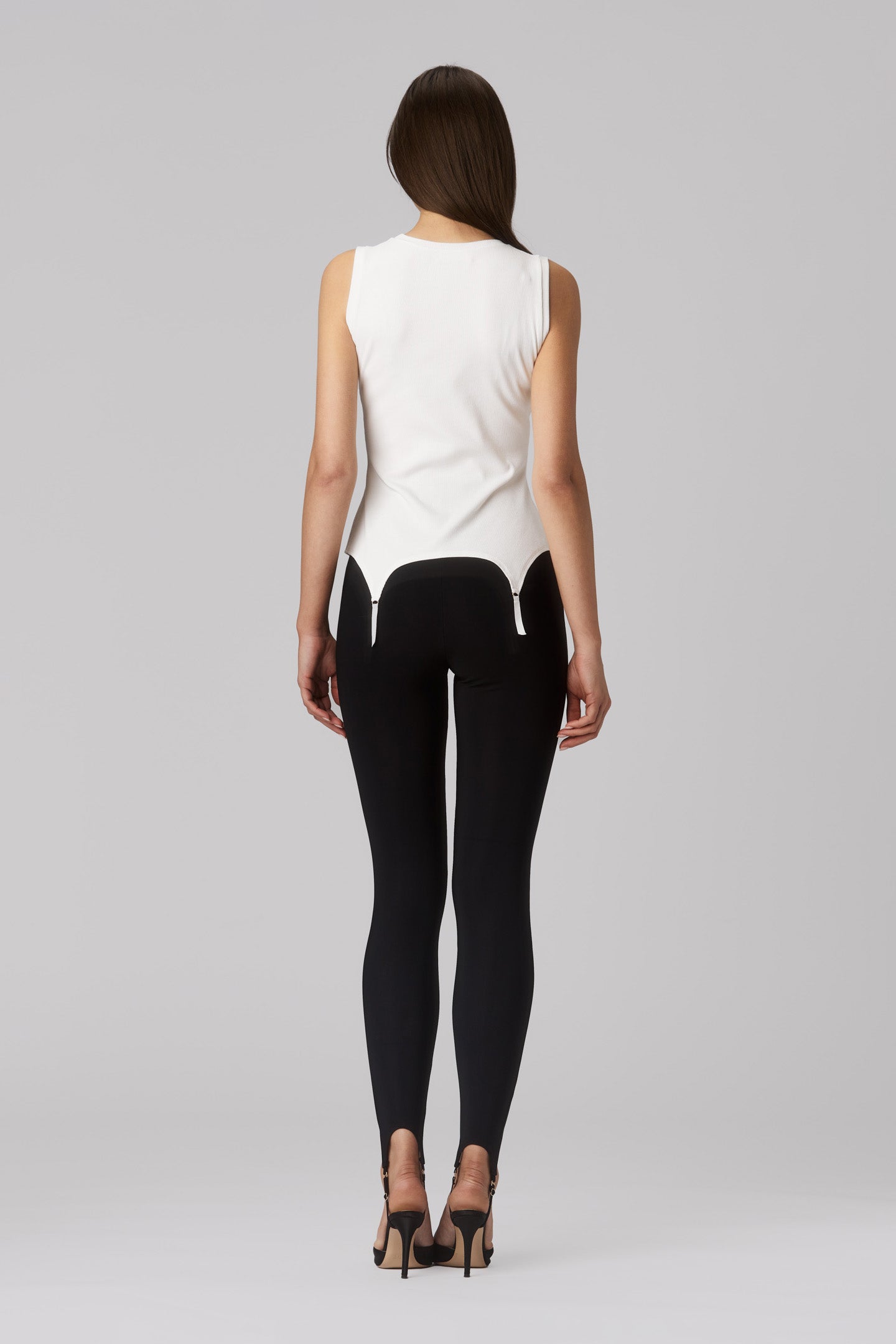 Garter Tank Top White