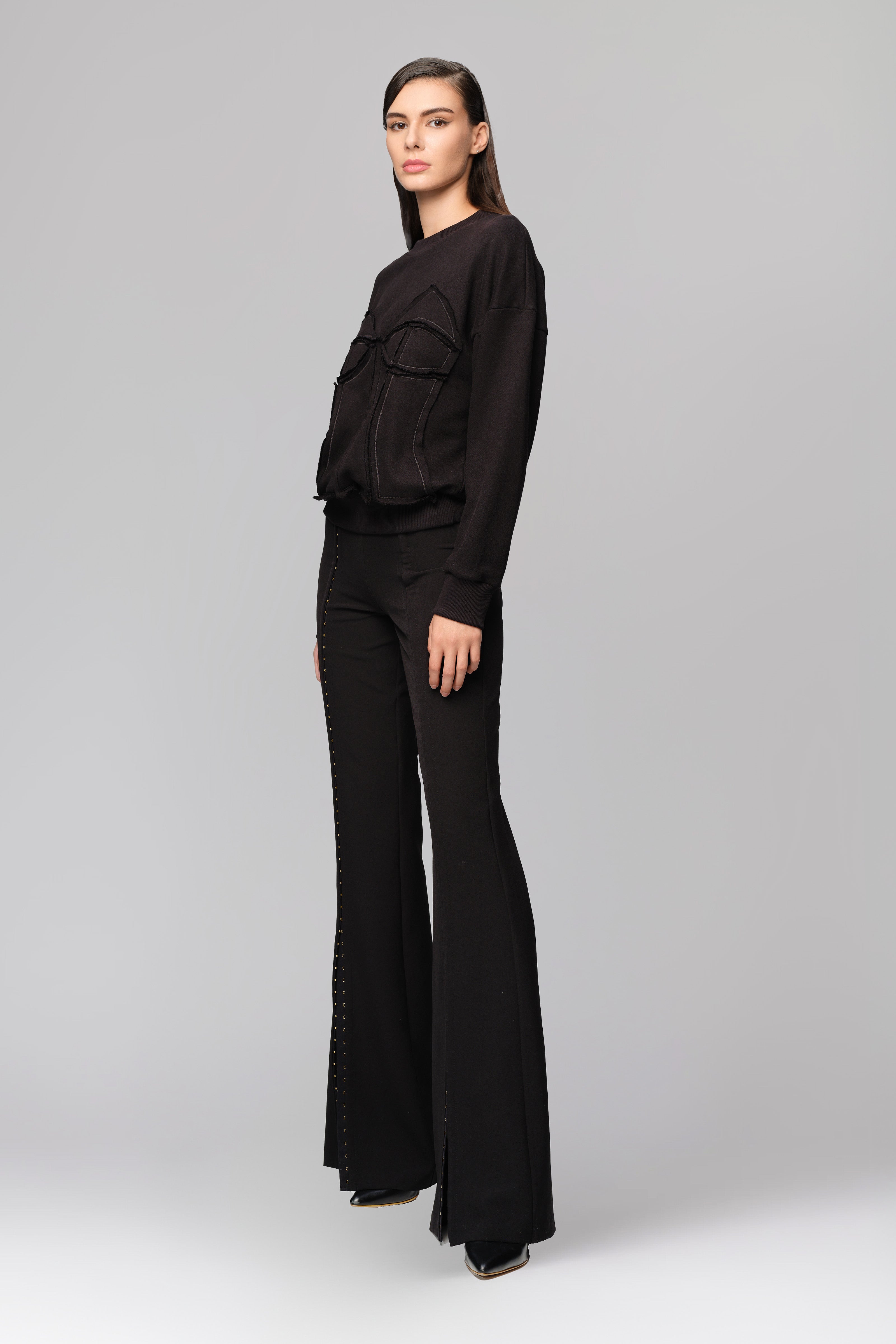 Deconstructed Sweatshirt Black