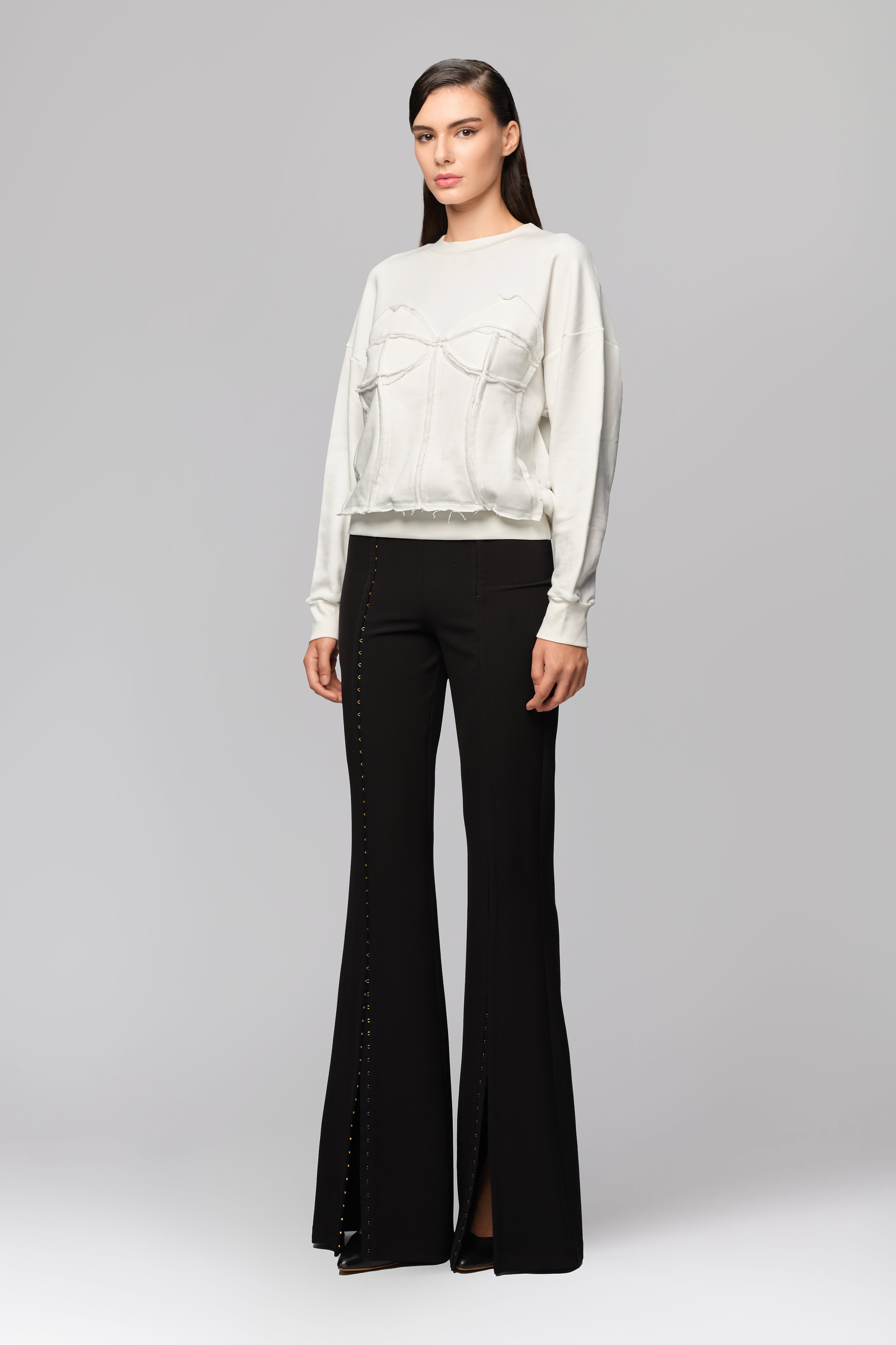 Deconstructed Sweatshirt White