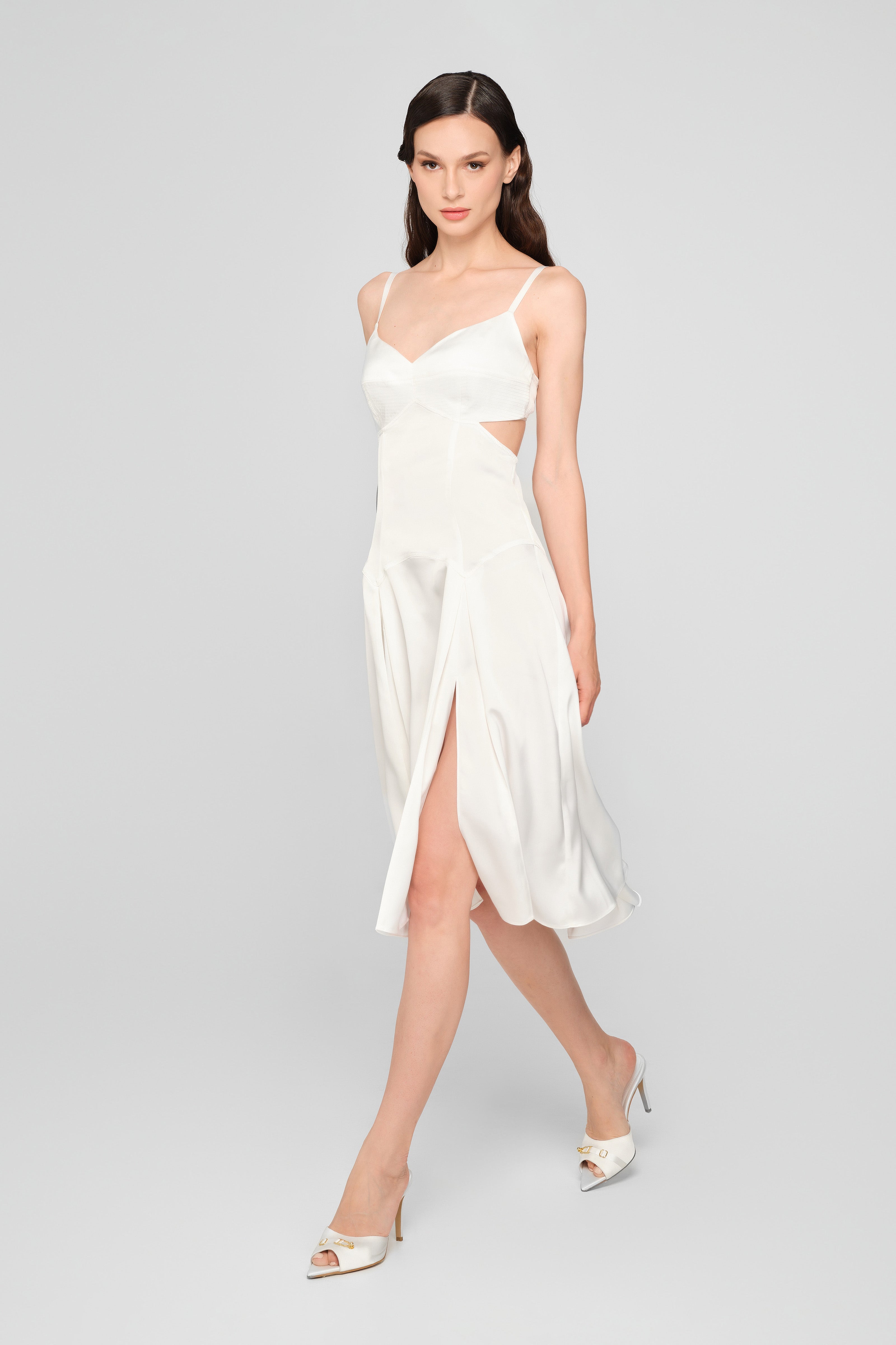 Escapade Midi Dress White