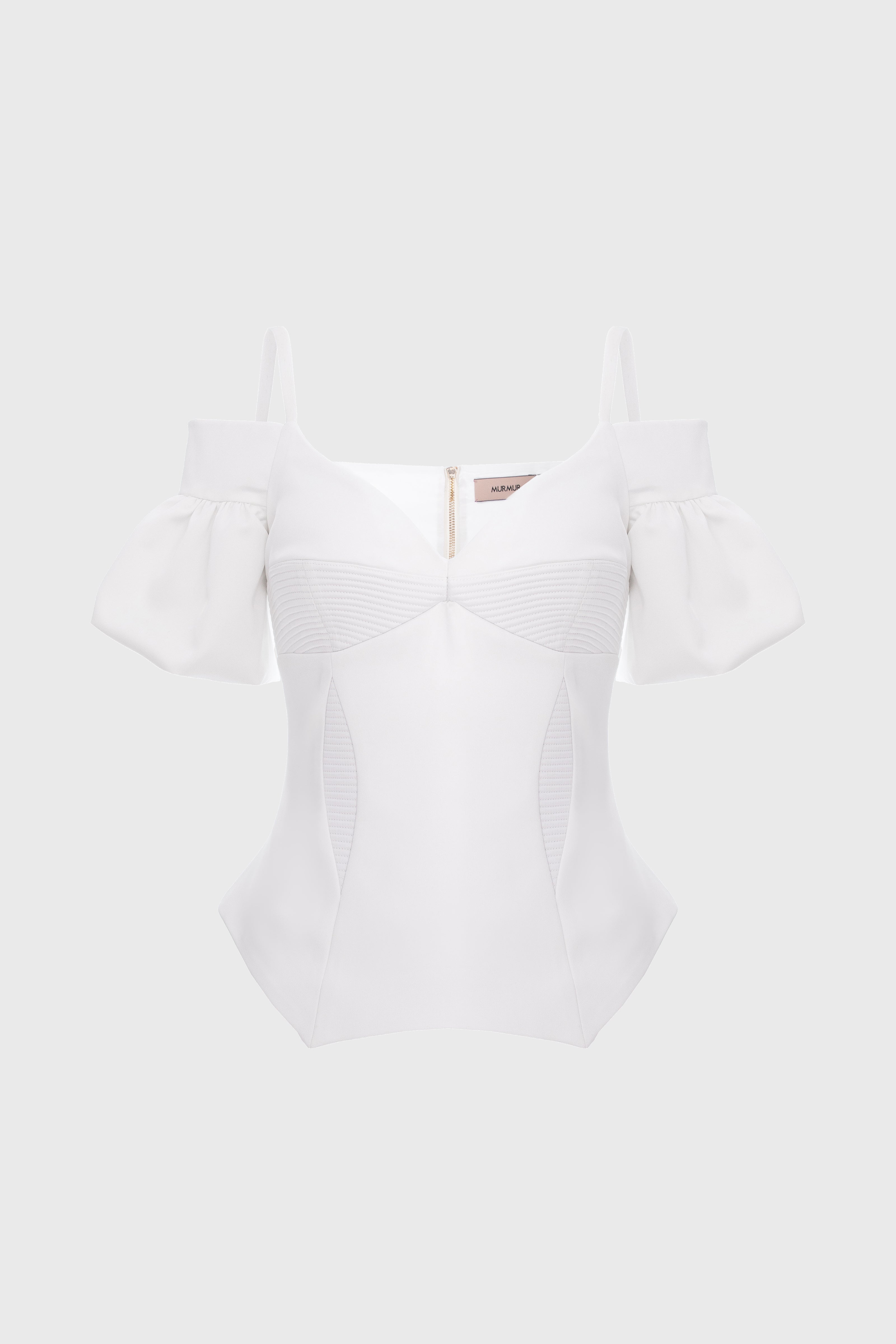 Haze Sleeve Corset White