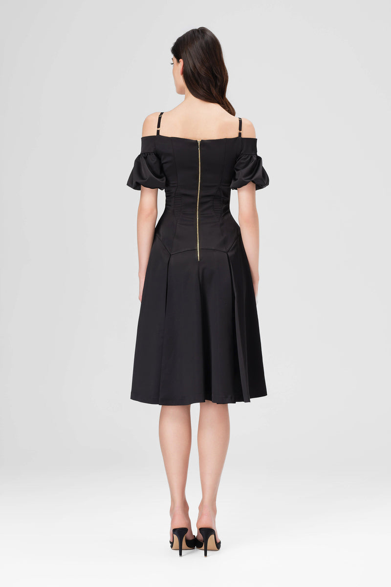 Haze Sleeve Dress Black