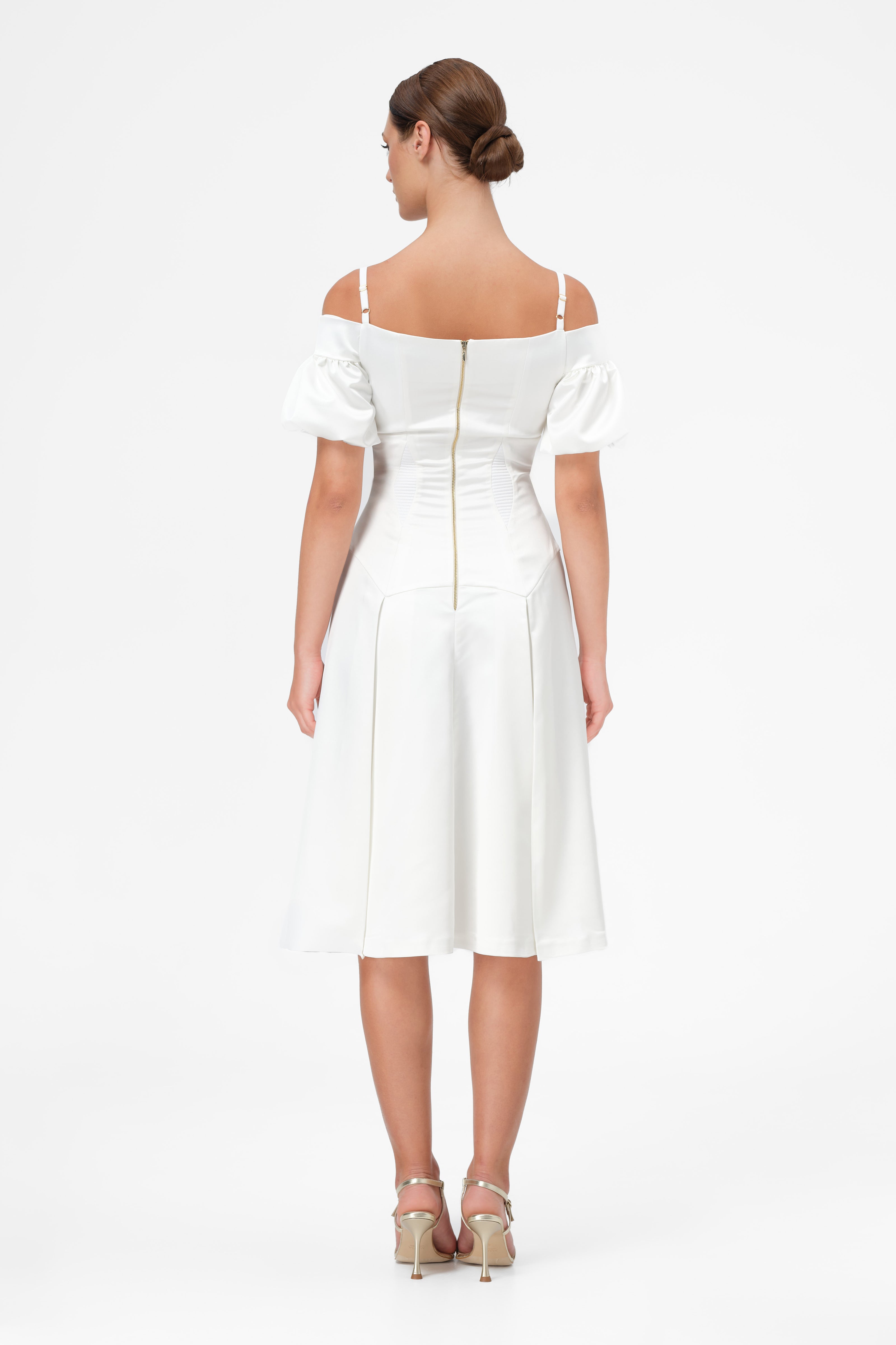 Haze Sleeve Dress White