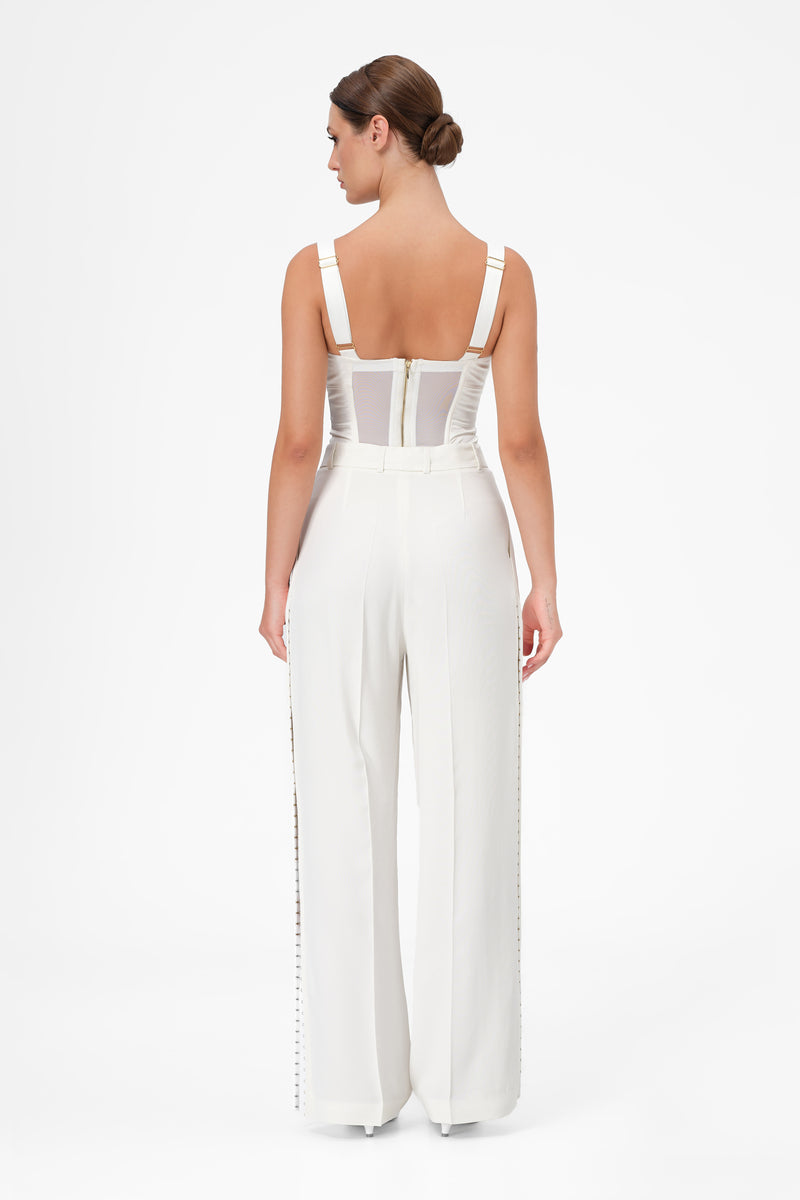 Satin Sculpt Corset White