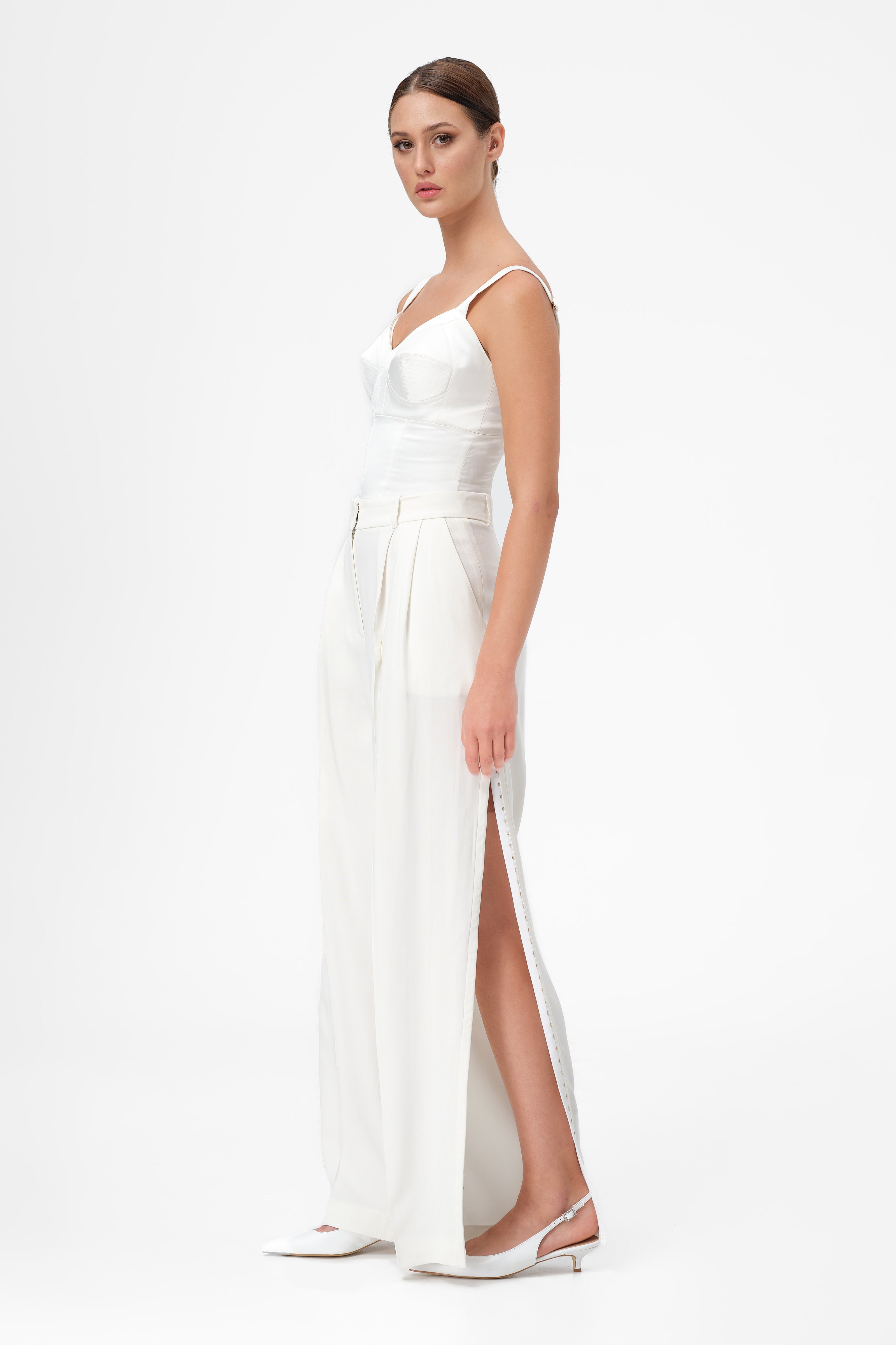 Satin Sculpt Corset White