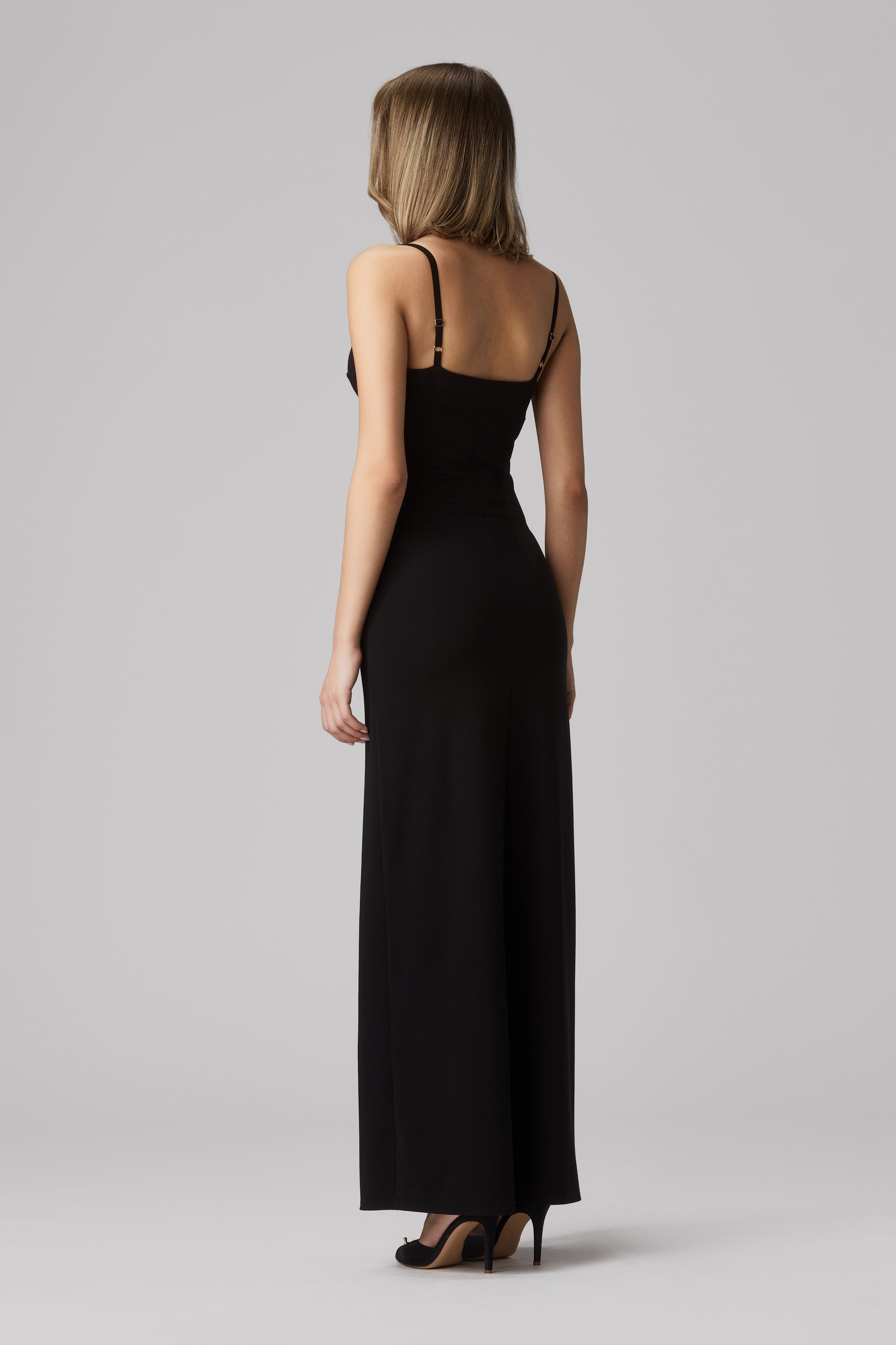 Skin Long Dress Black