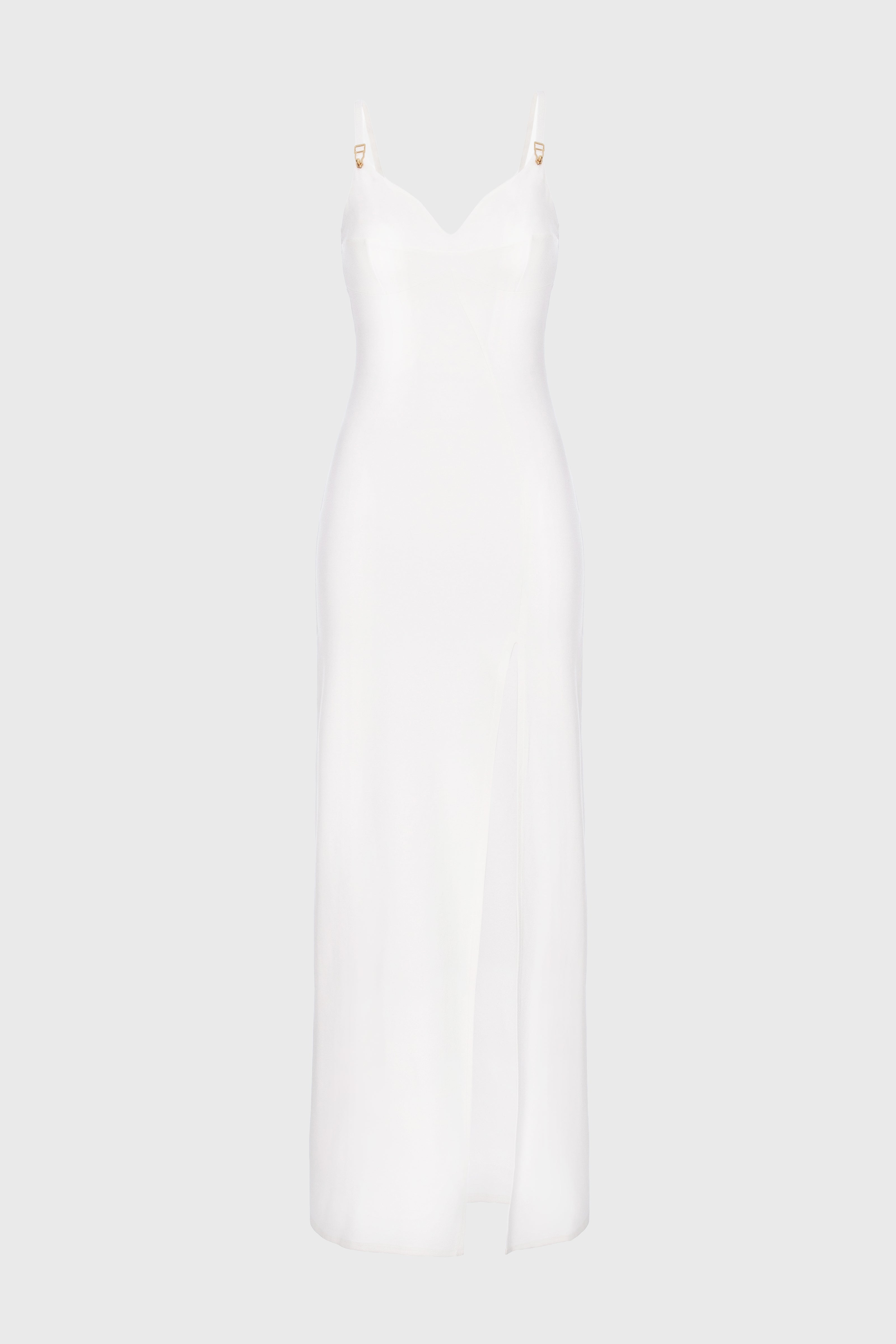 Skin Long Dress White