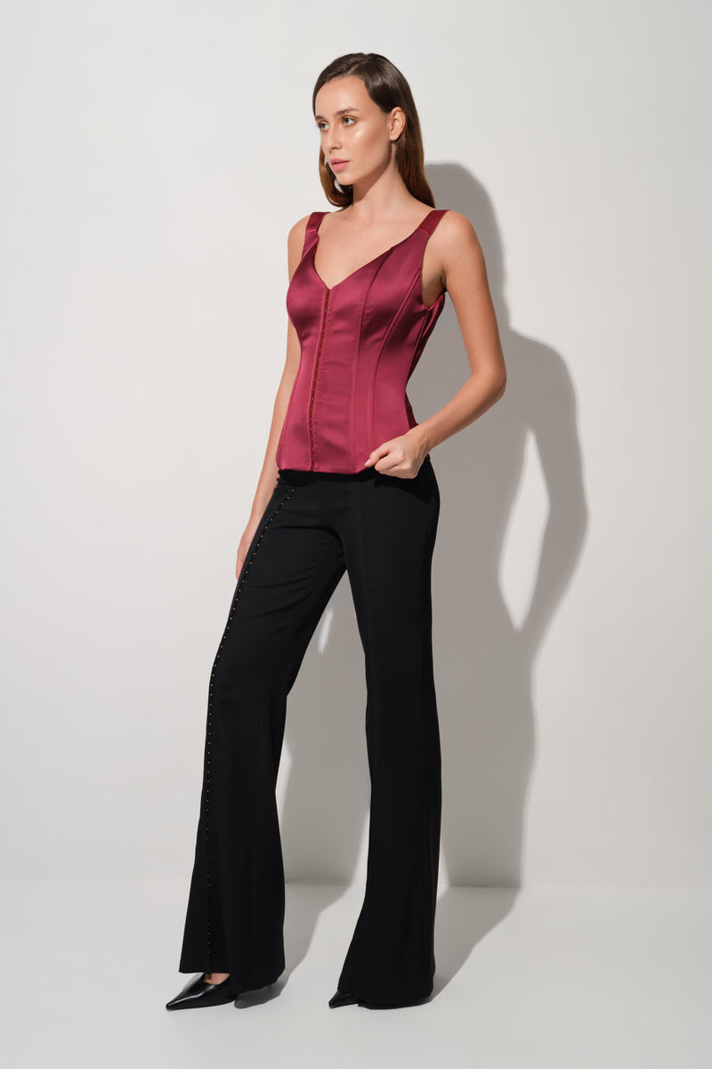 String Corset Wine