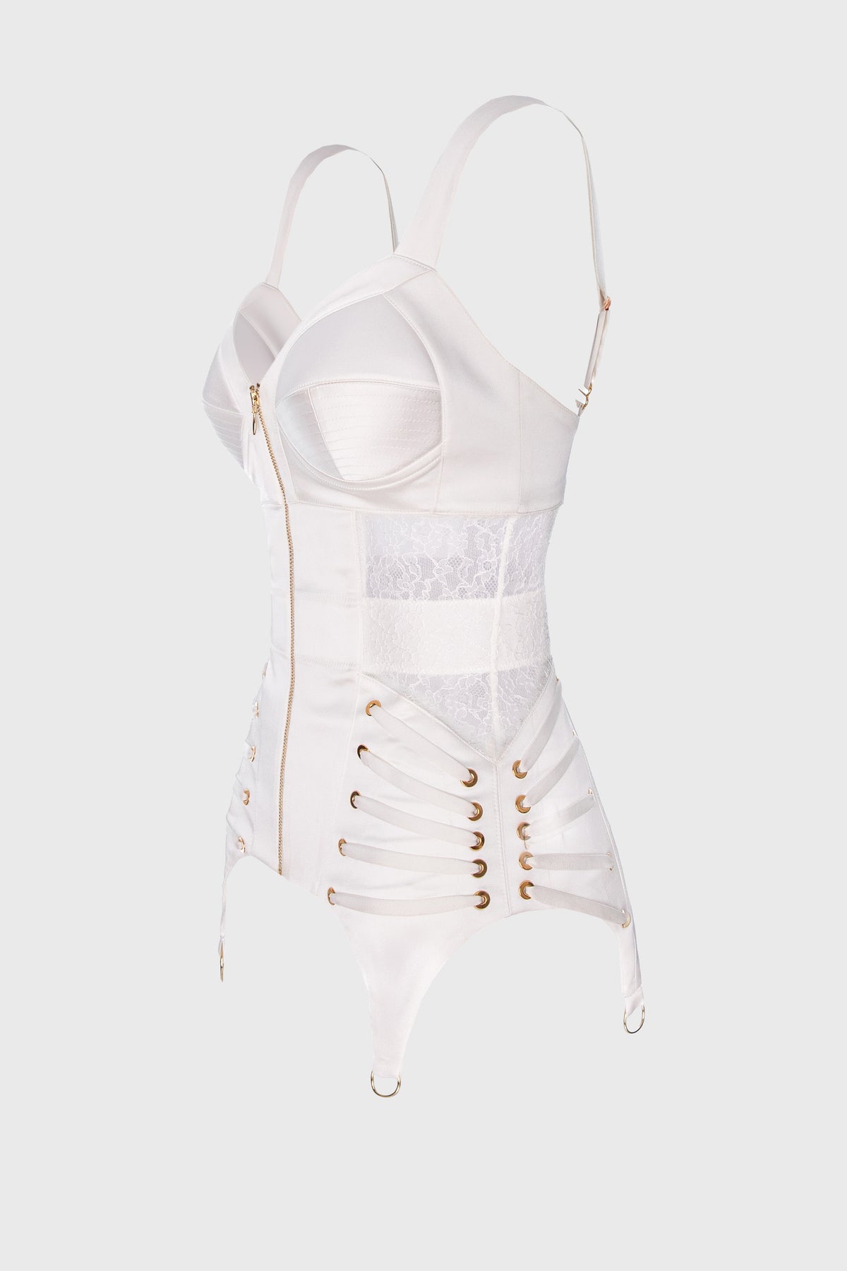 Zest Satin Corset White