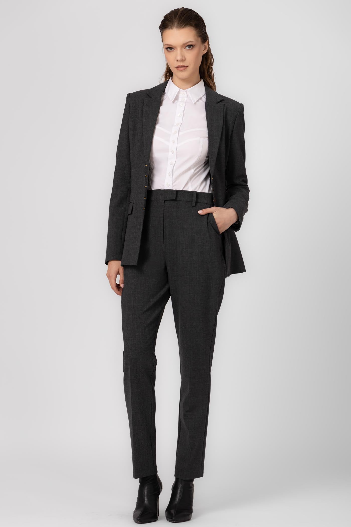 Sacou gri din lana Formal