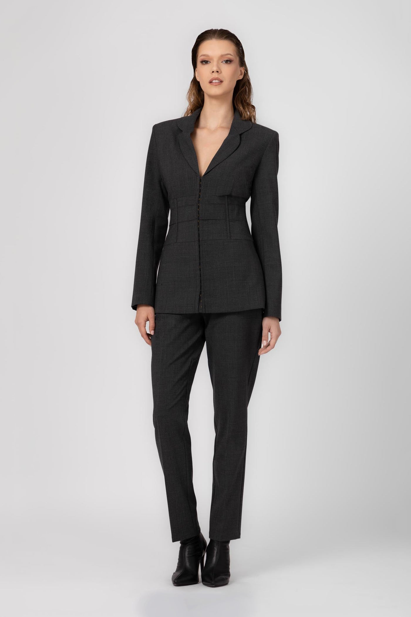 Tomboy Wool Trousers Gray