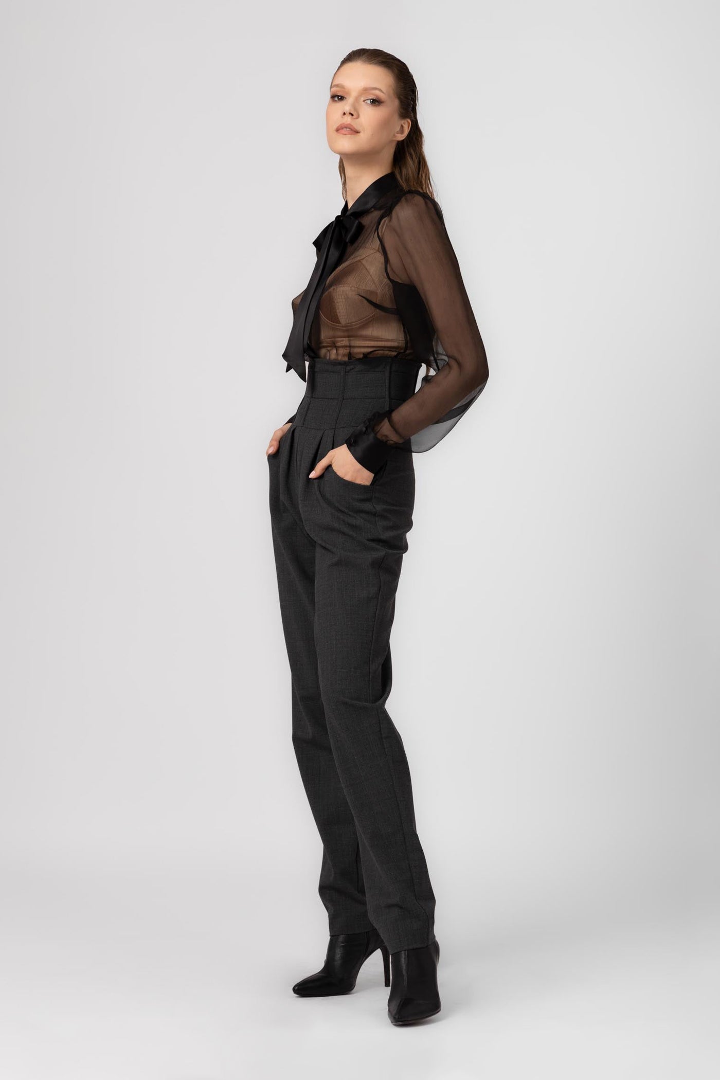 Tomboy Wool Trousers Gray