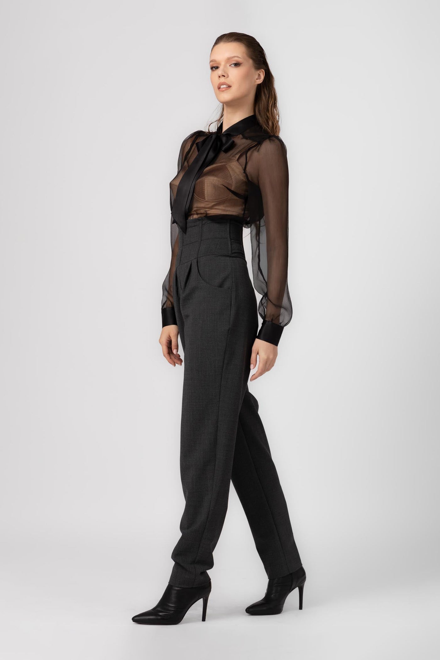 Tomboy Wool Trousers Gray