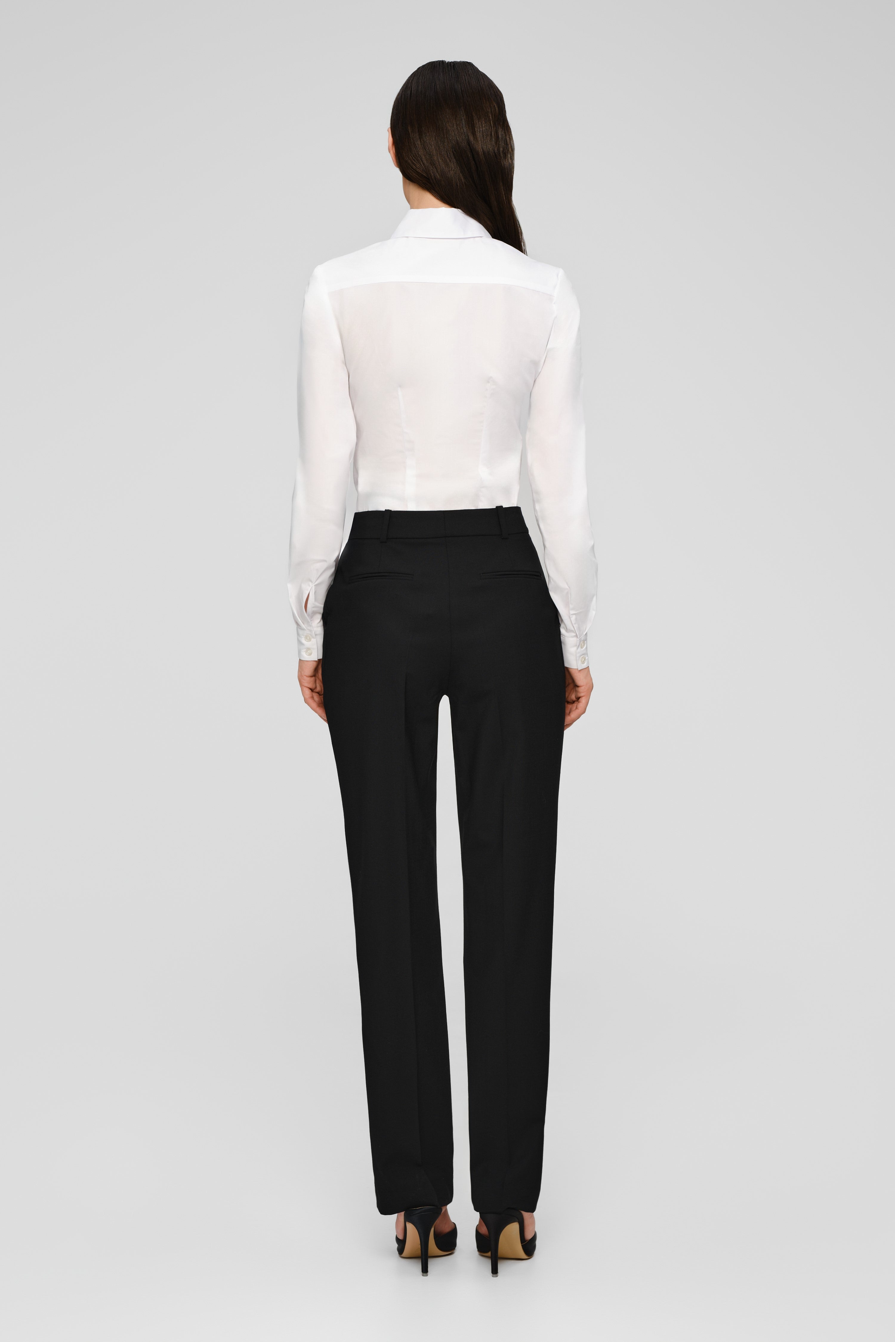 Pantaloni clasici negri cu buzunare Formal