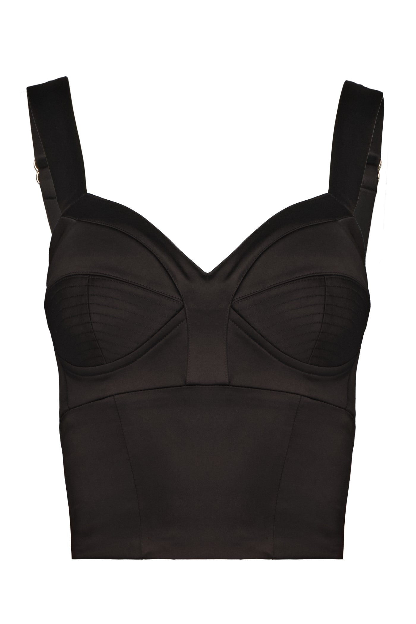 Satin Sculpt Bra Top Black
