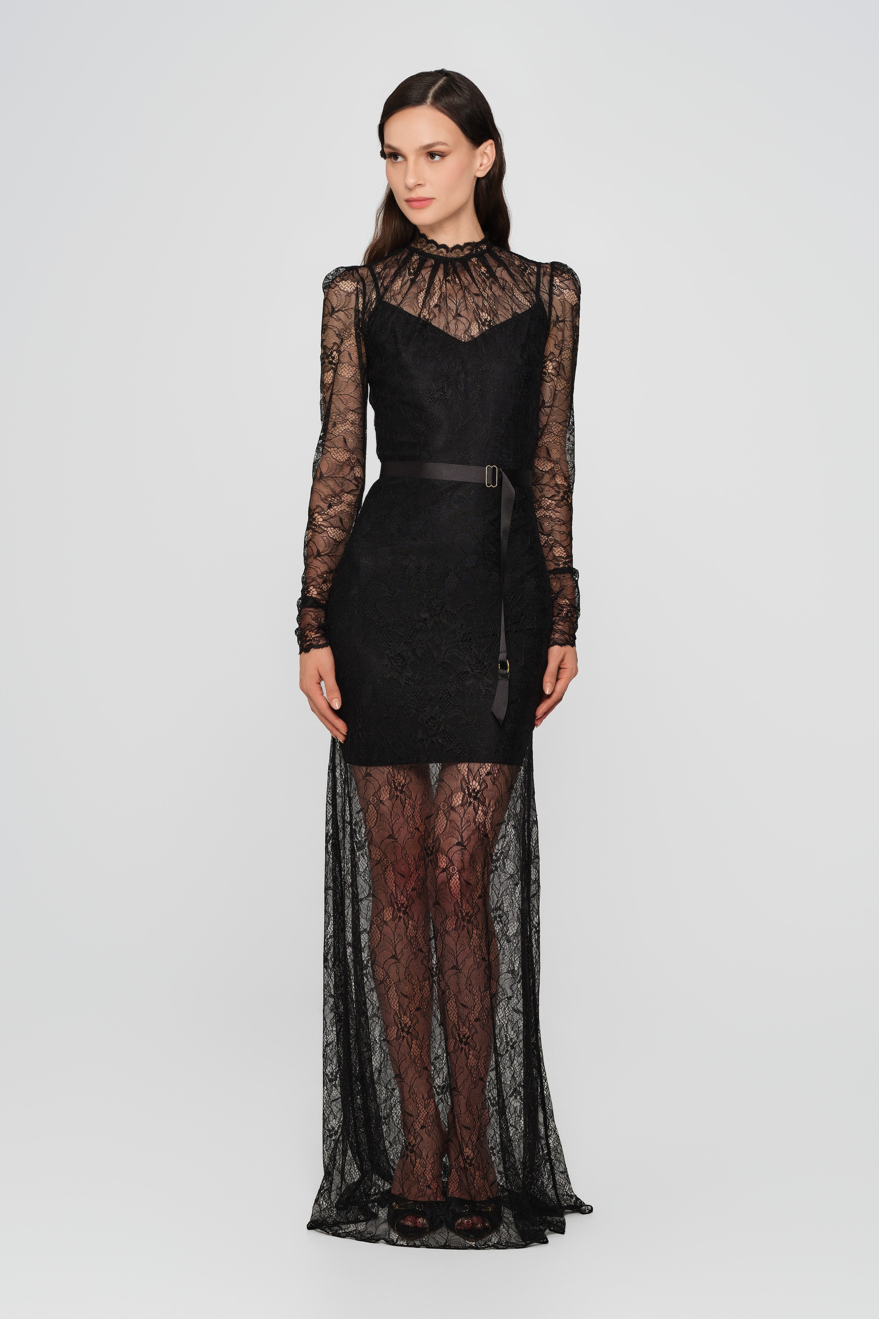 Mist Long Dress Black