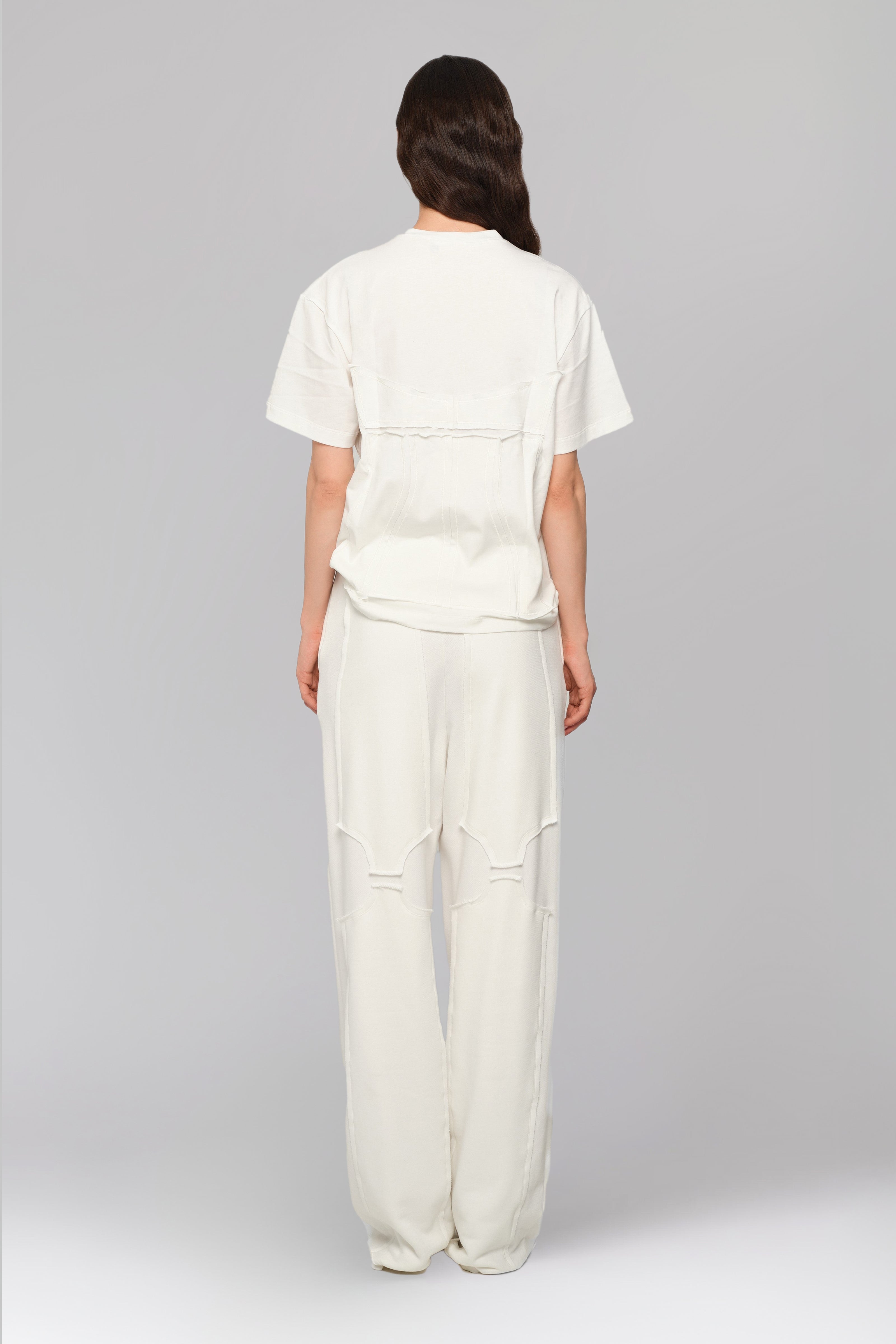 Tricou alb din bumbac organic Deconstructed