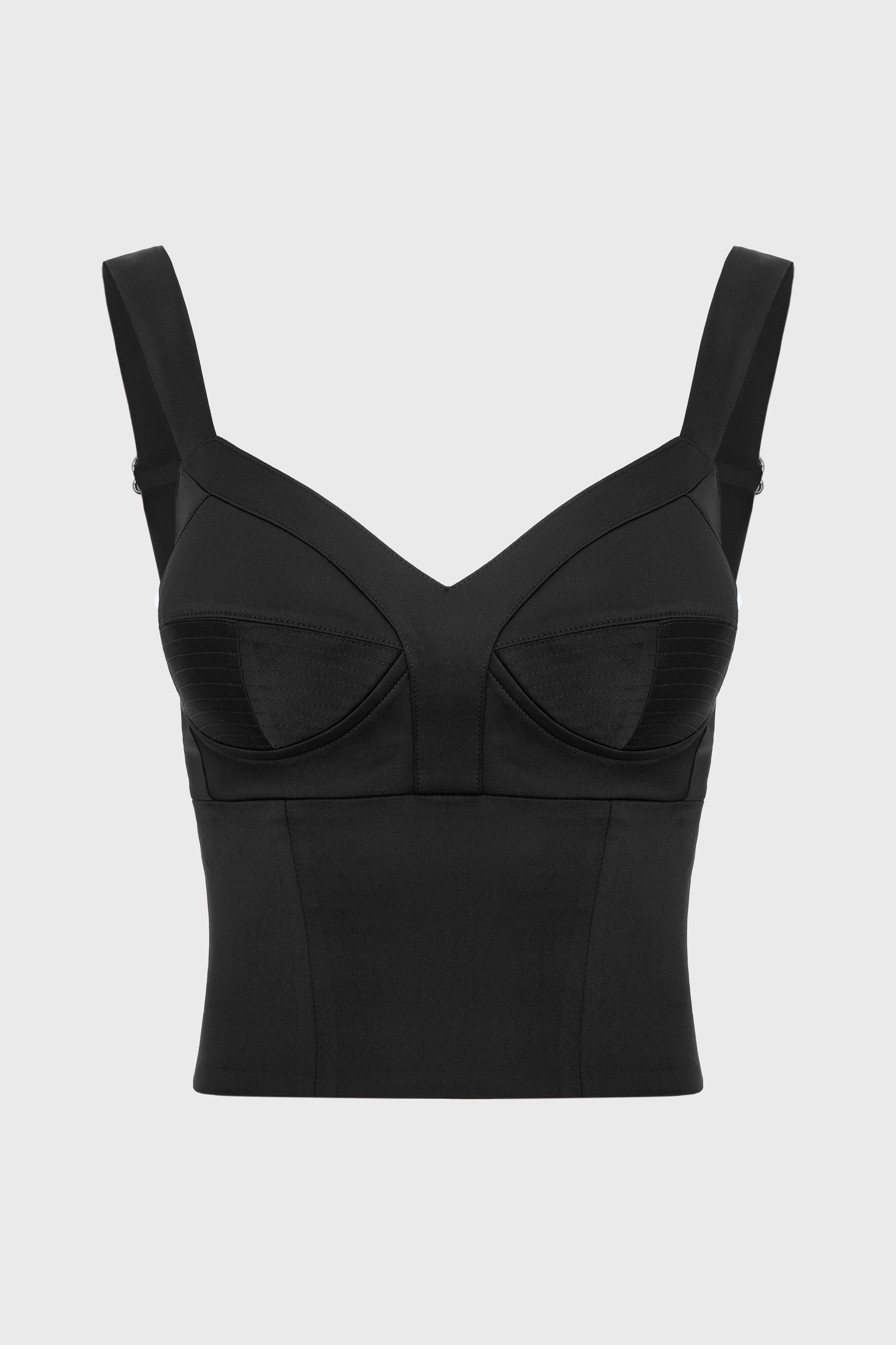 Satin Sculpt Corset Black