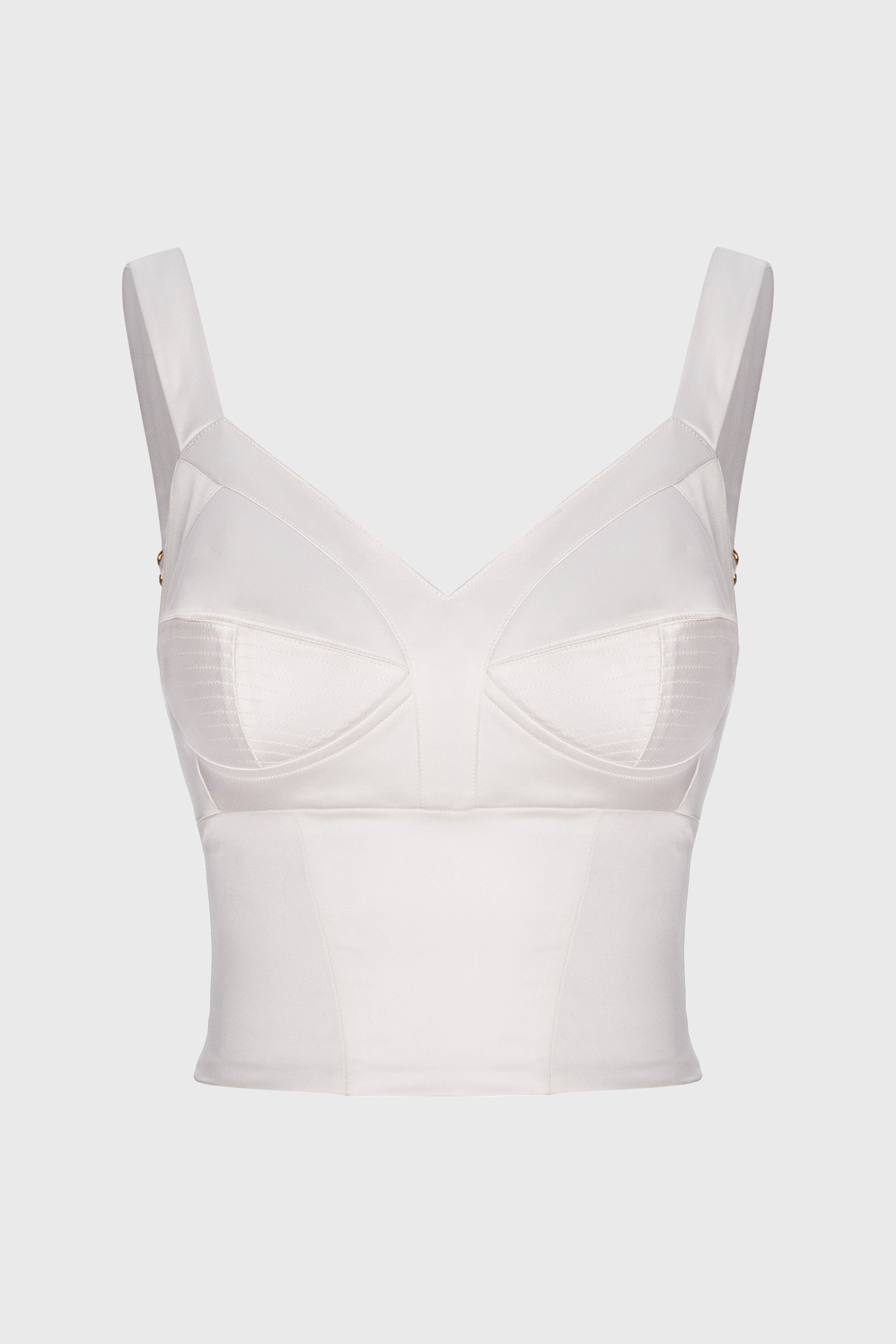 Satin Sculpt Corset White