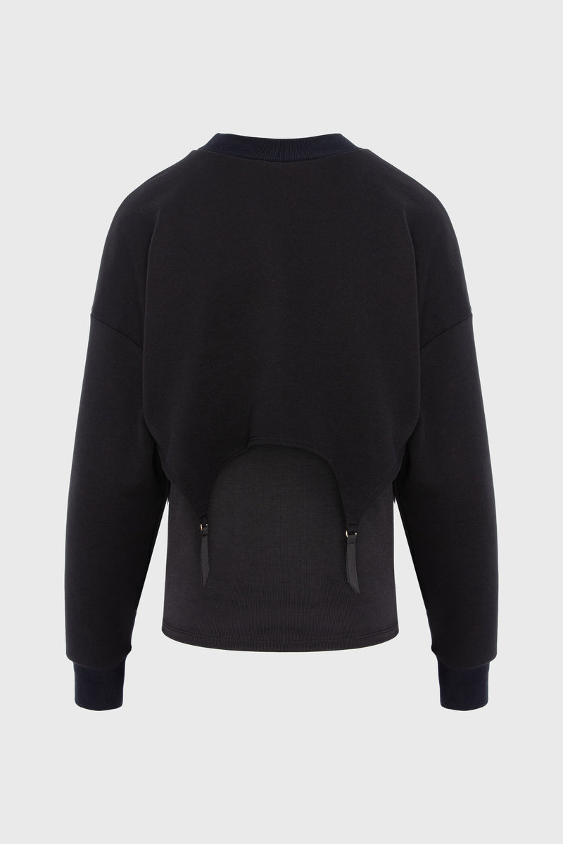 Garter Sweatshirt Black