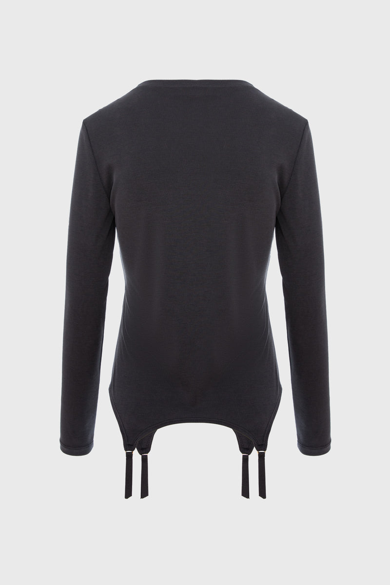 Garter Blouse Black