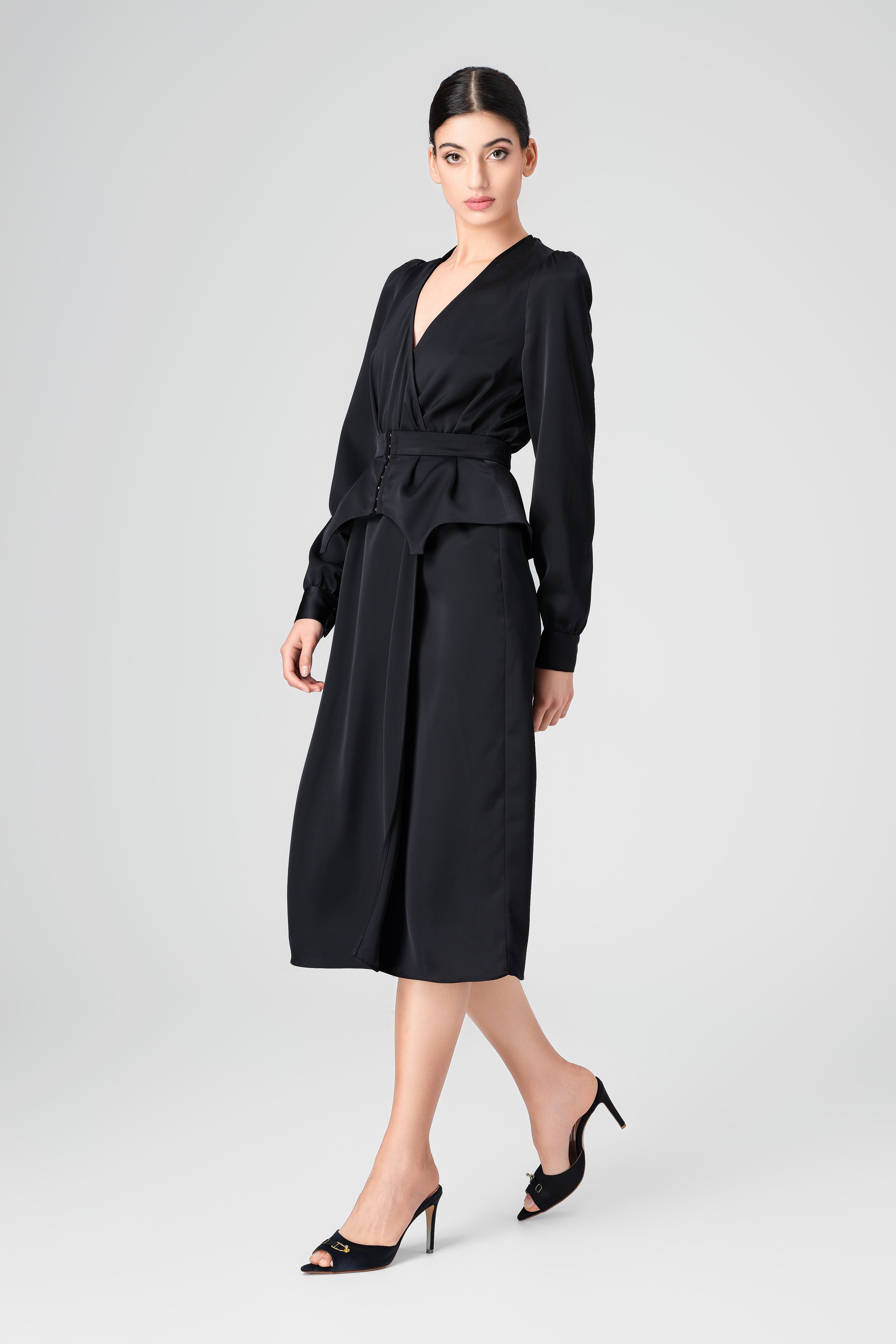 Fold Dress Black