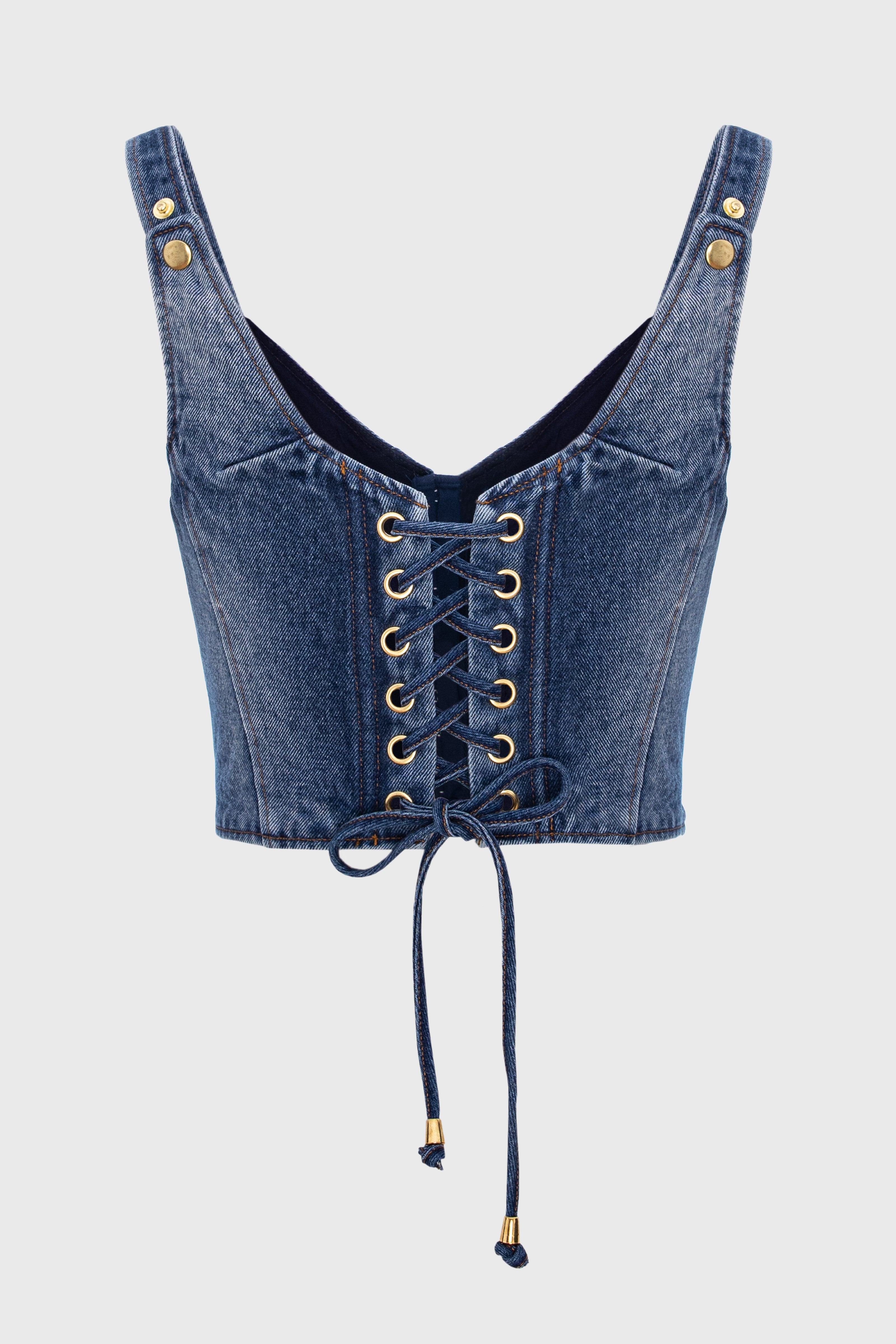 Corset Denim Bra Top