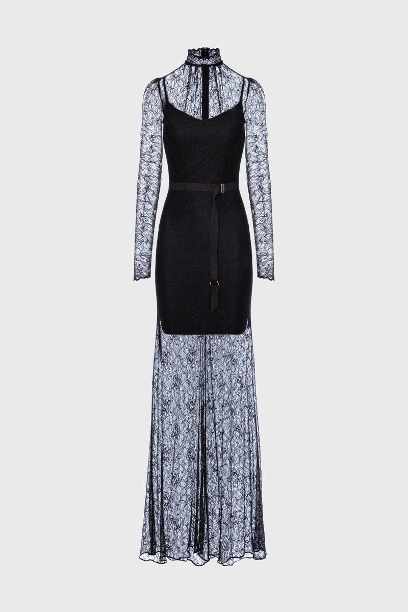 Mist Long Dress Black