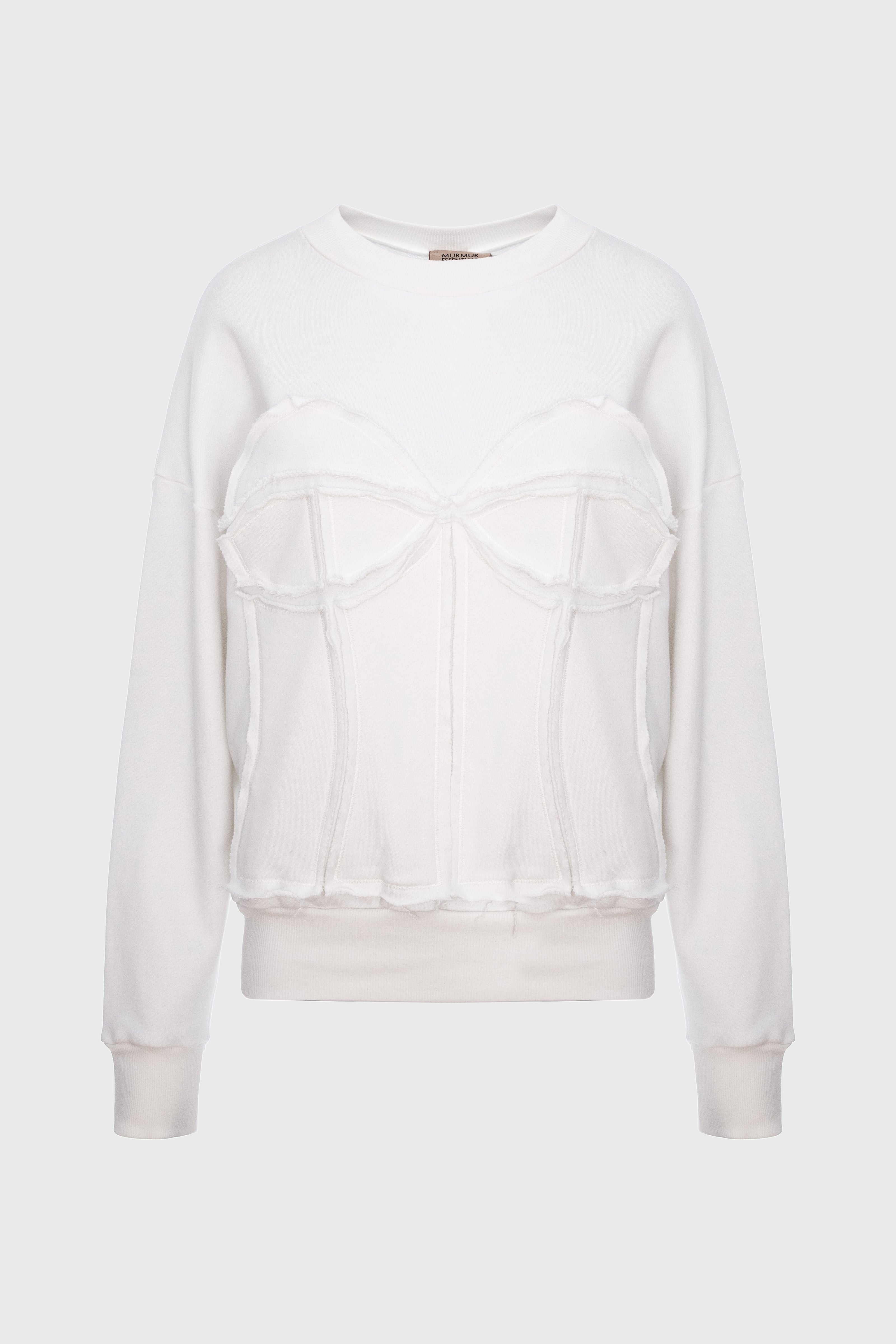 Deconstructed Sweatshirt White