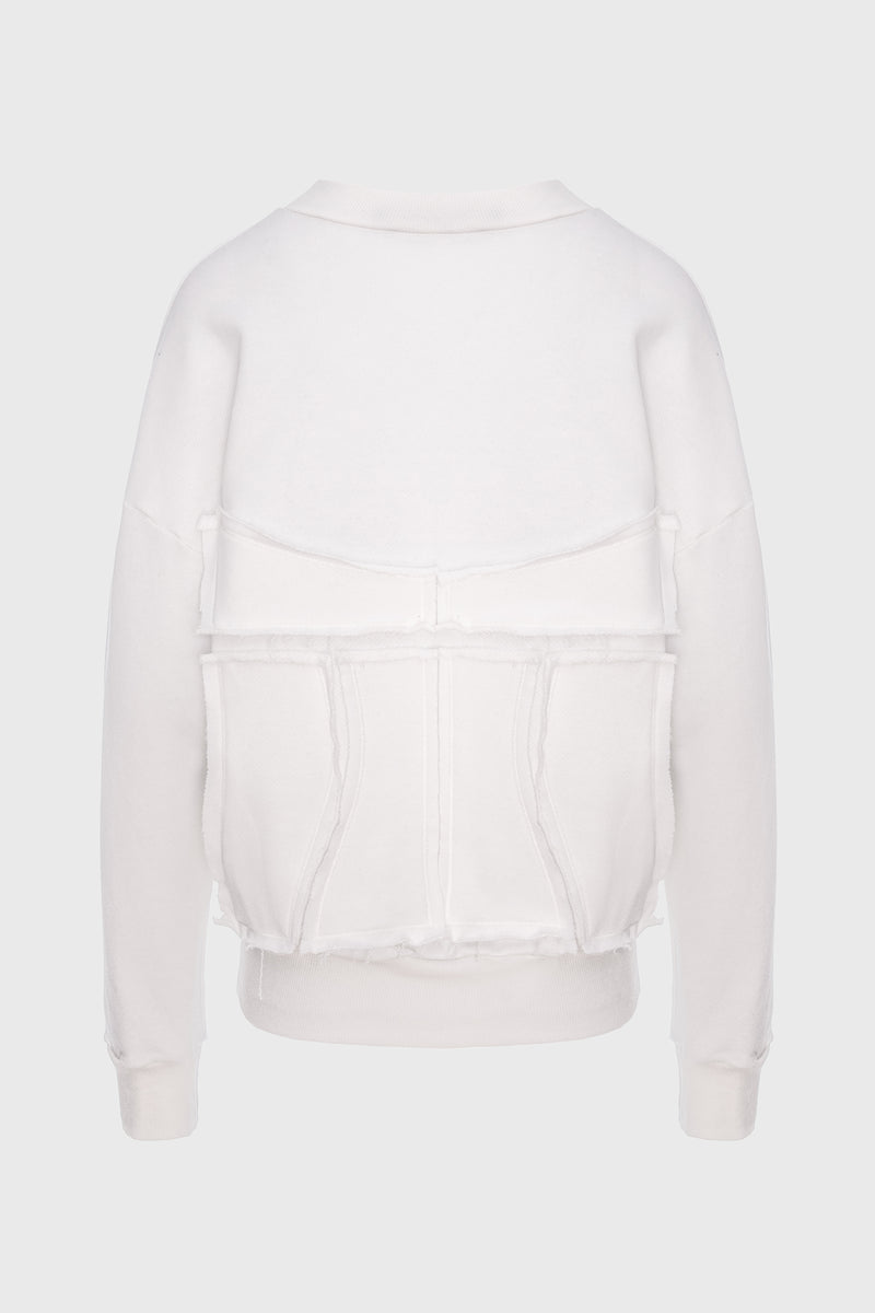 Deconstructed Sweatshirt White