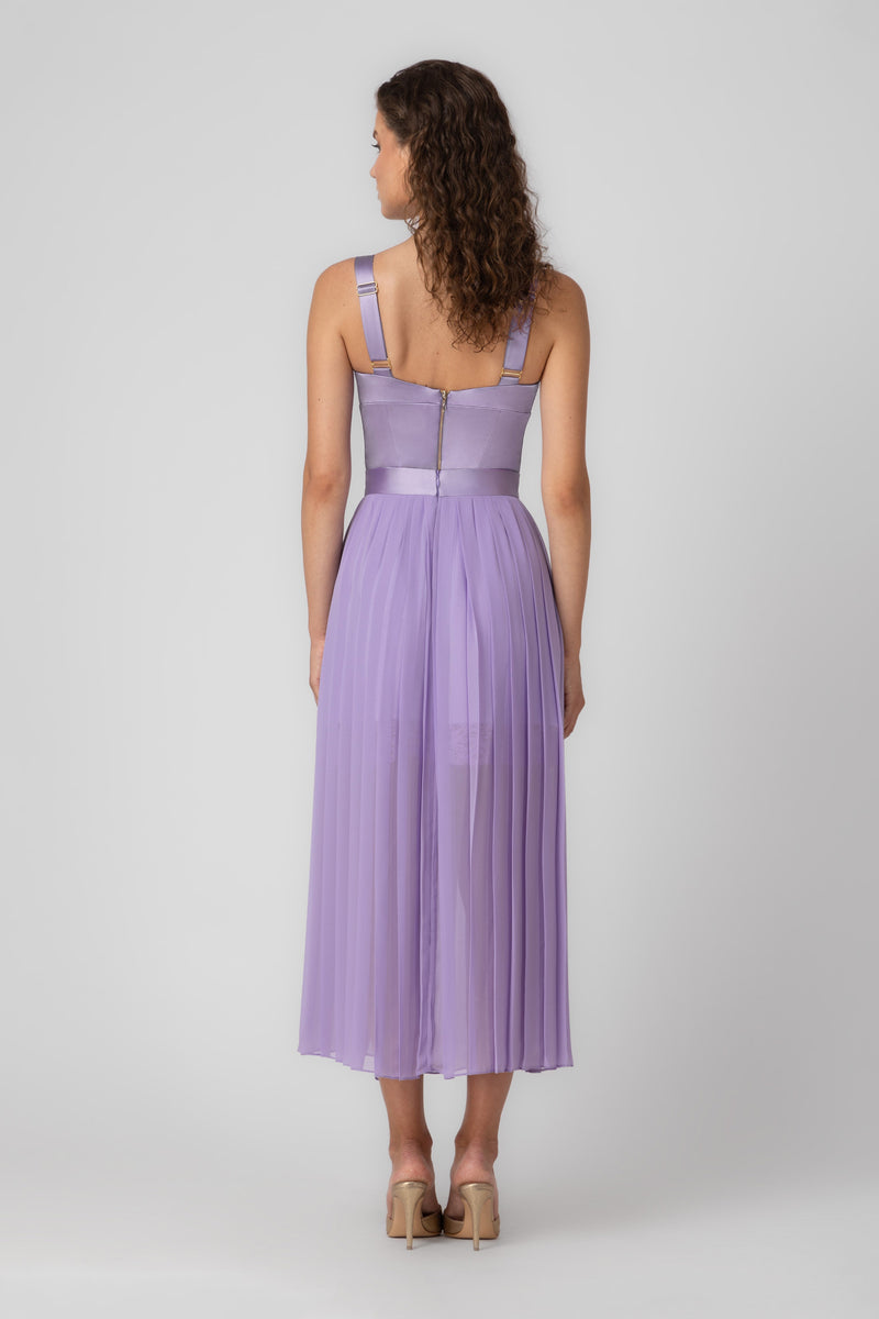 Corset lavanda din satin elastic Haze